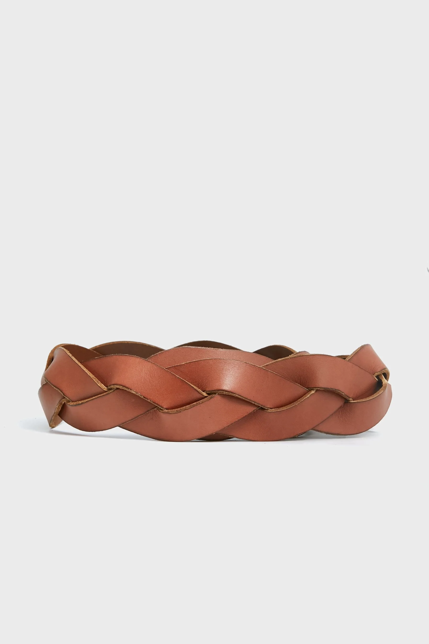 Tan Smooth Vachetta Braided Belt - Image 6