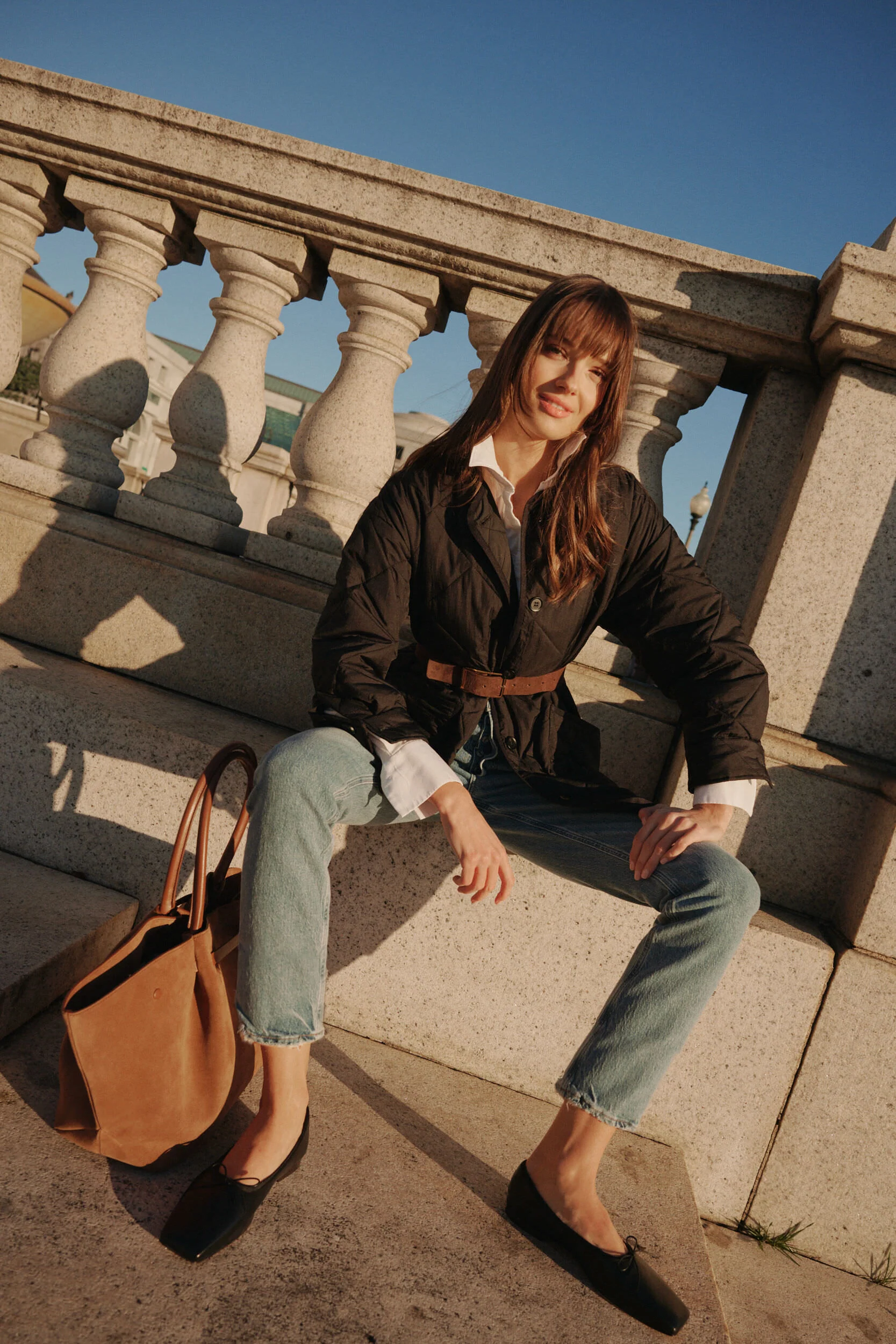 Tan Suede New York Bag - Image 8