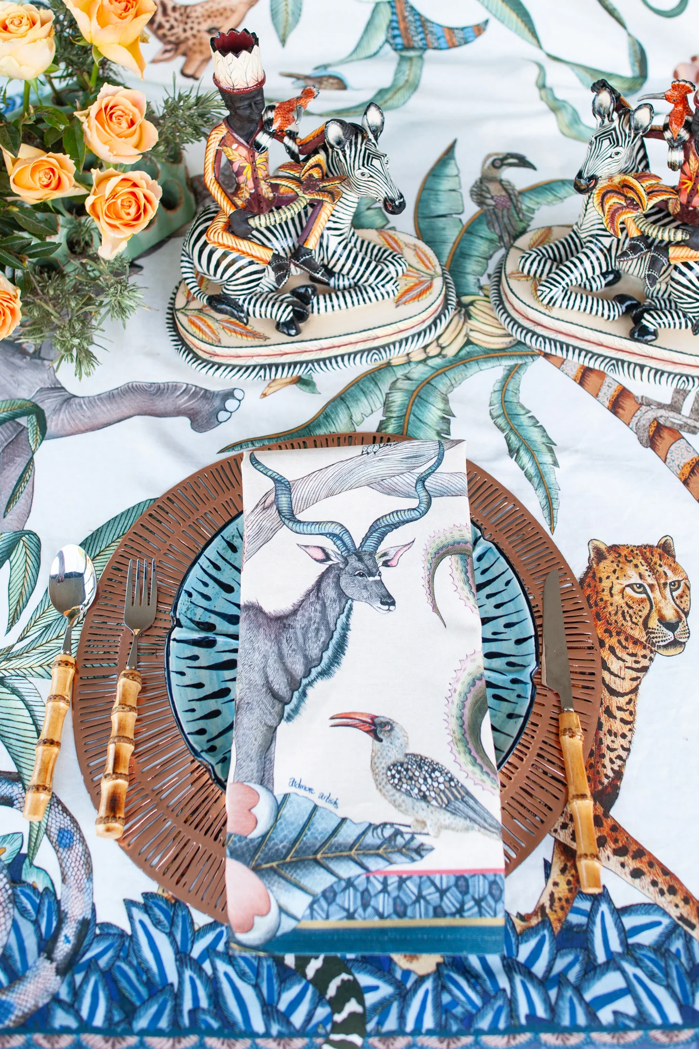Tanzanite Pangolin Park Tea Towel - Image 6