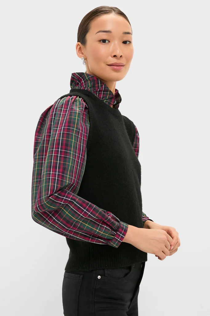 Tartan Ella Sweater Blouse - Image 4