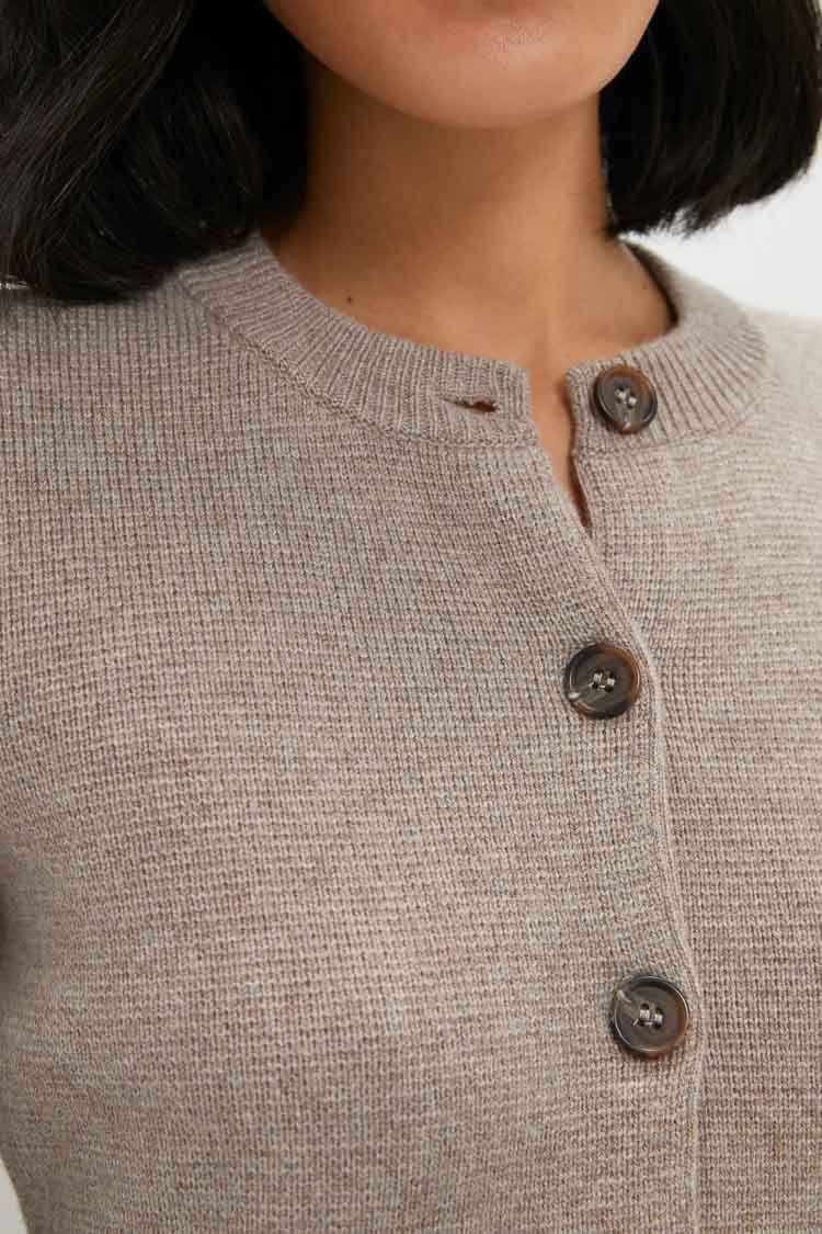 Taupe Cooper Cardigan - Image 5