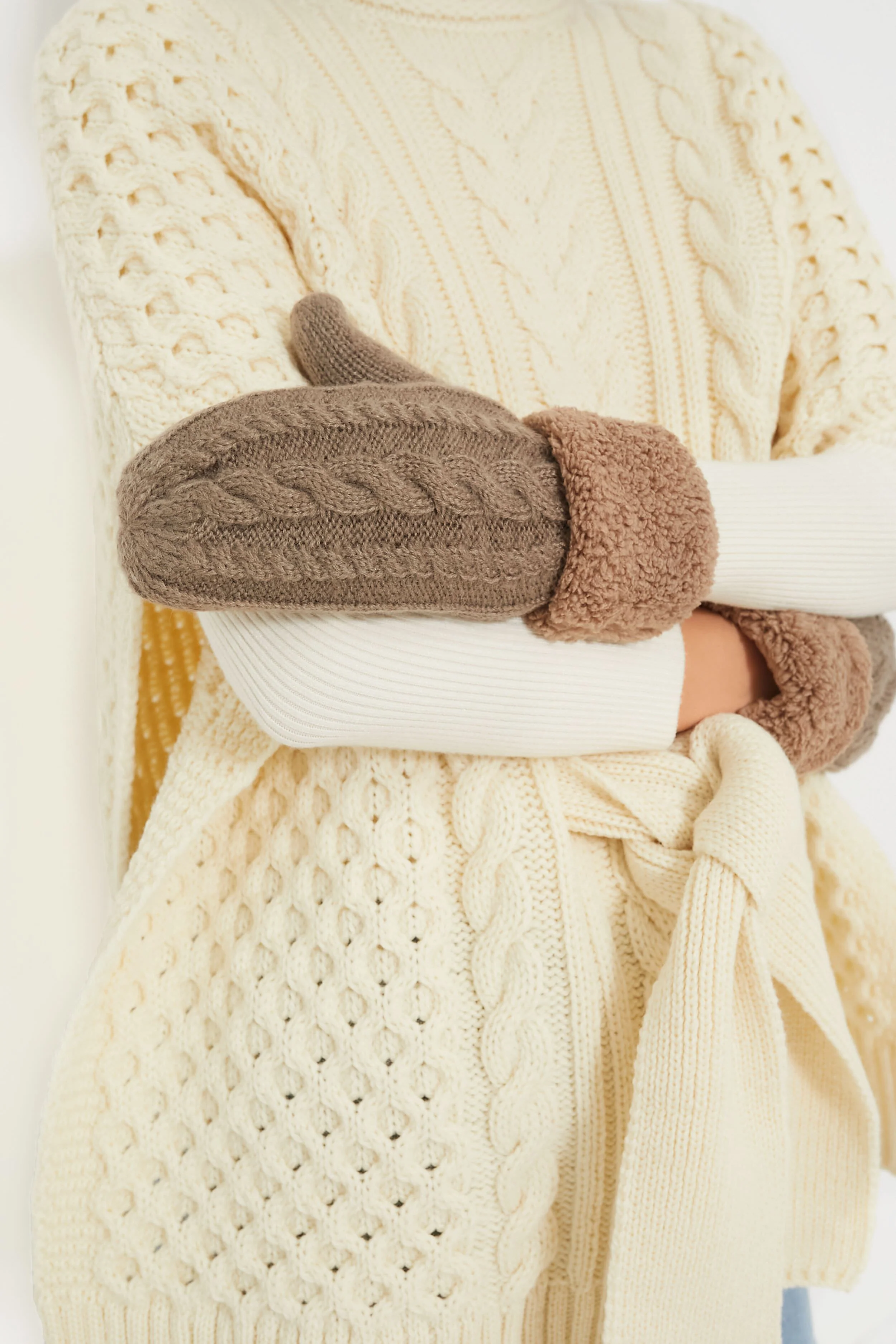Taupe Flurry Lined Mitten - Image 2