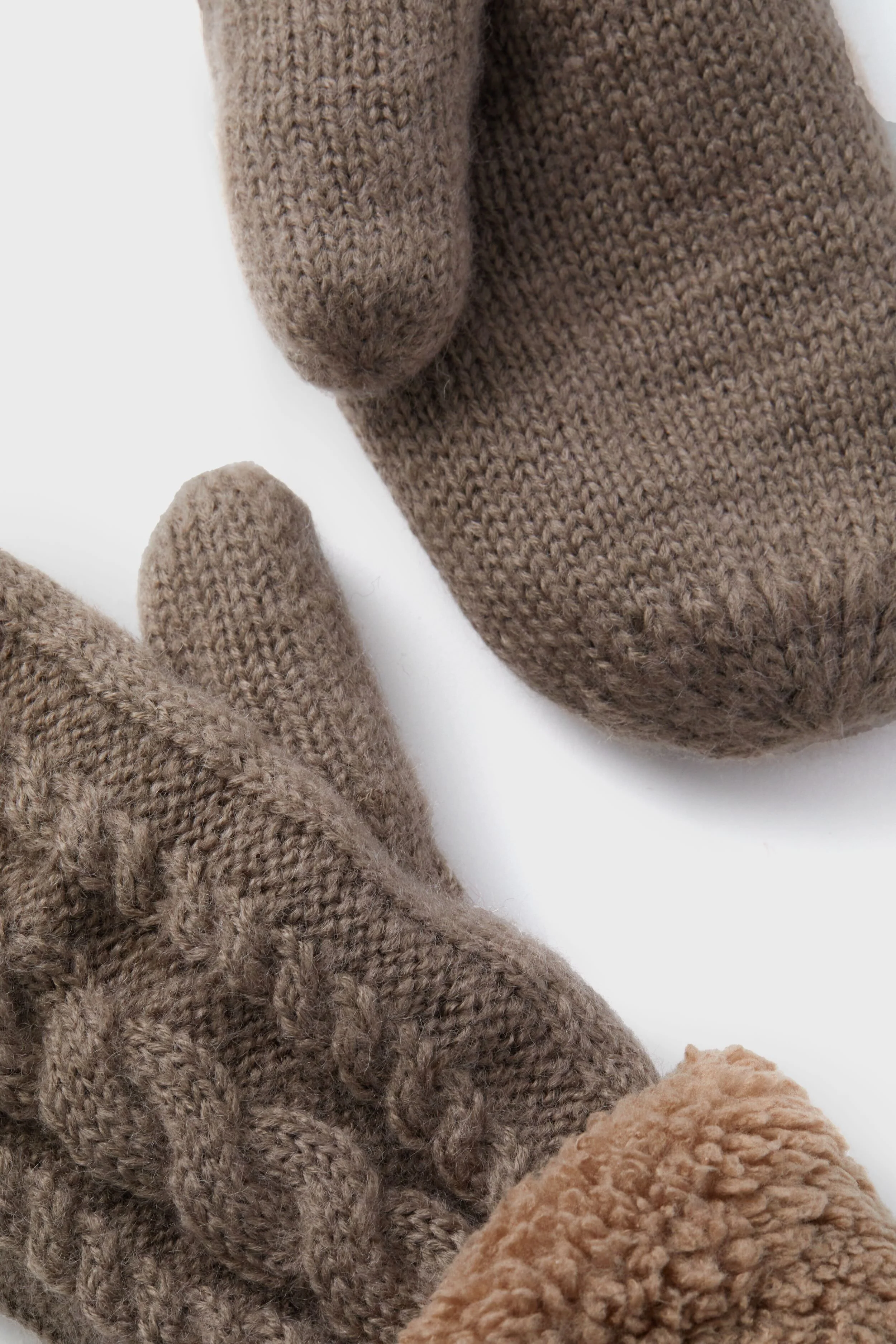 Taupe Flurry Lined Mitten - Image 3