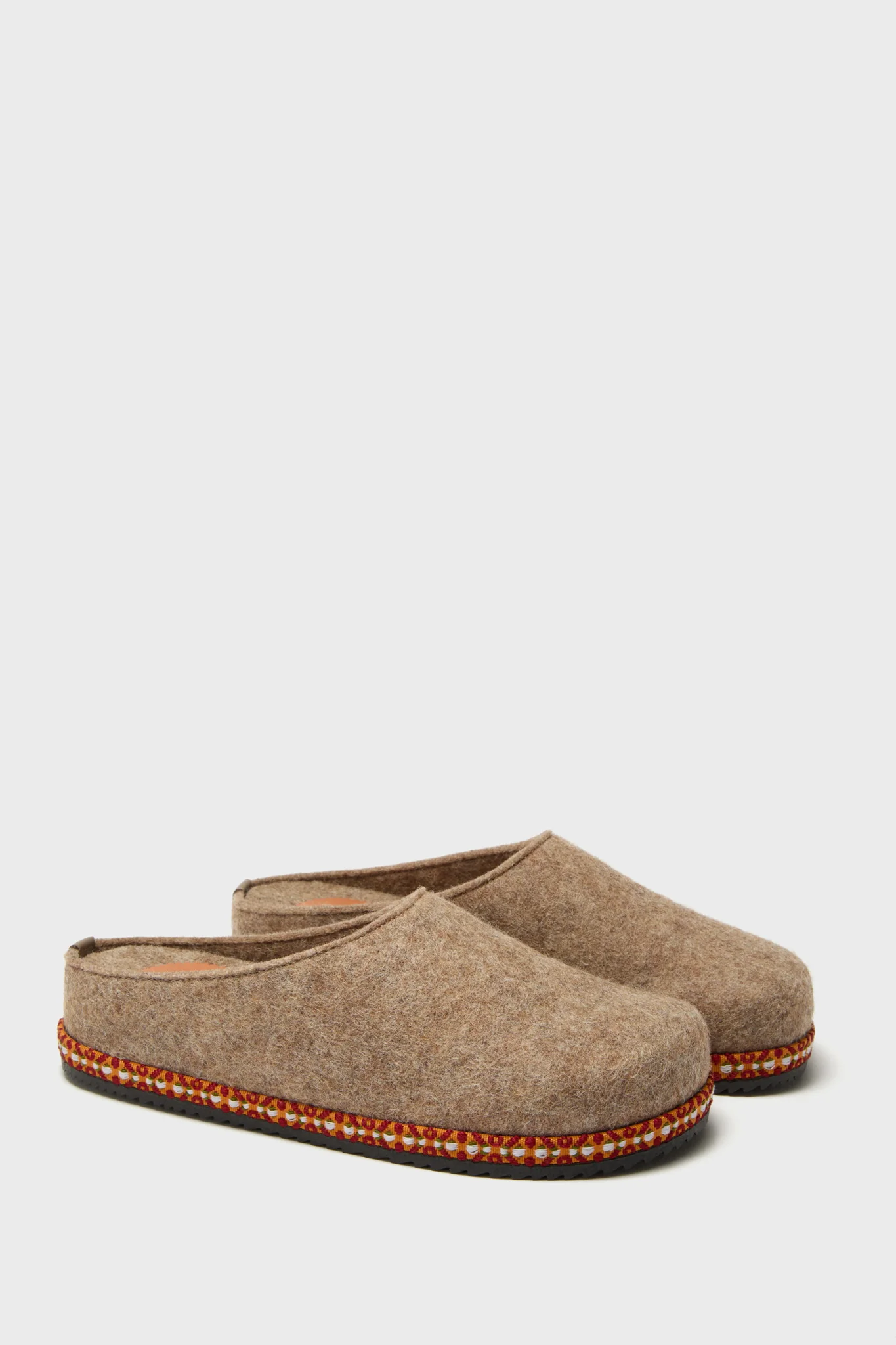 Taupe Sami Felt Slippers - Image 4