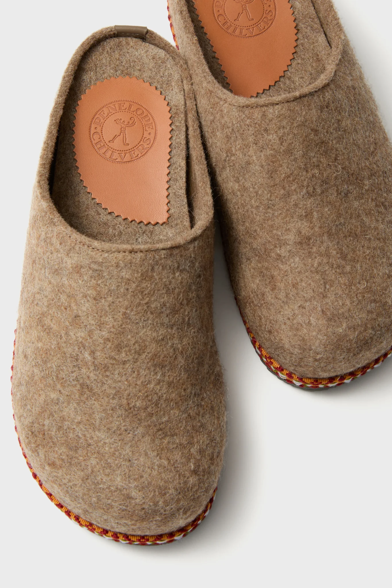 Taupe Sami Felt Slippers - Image 5