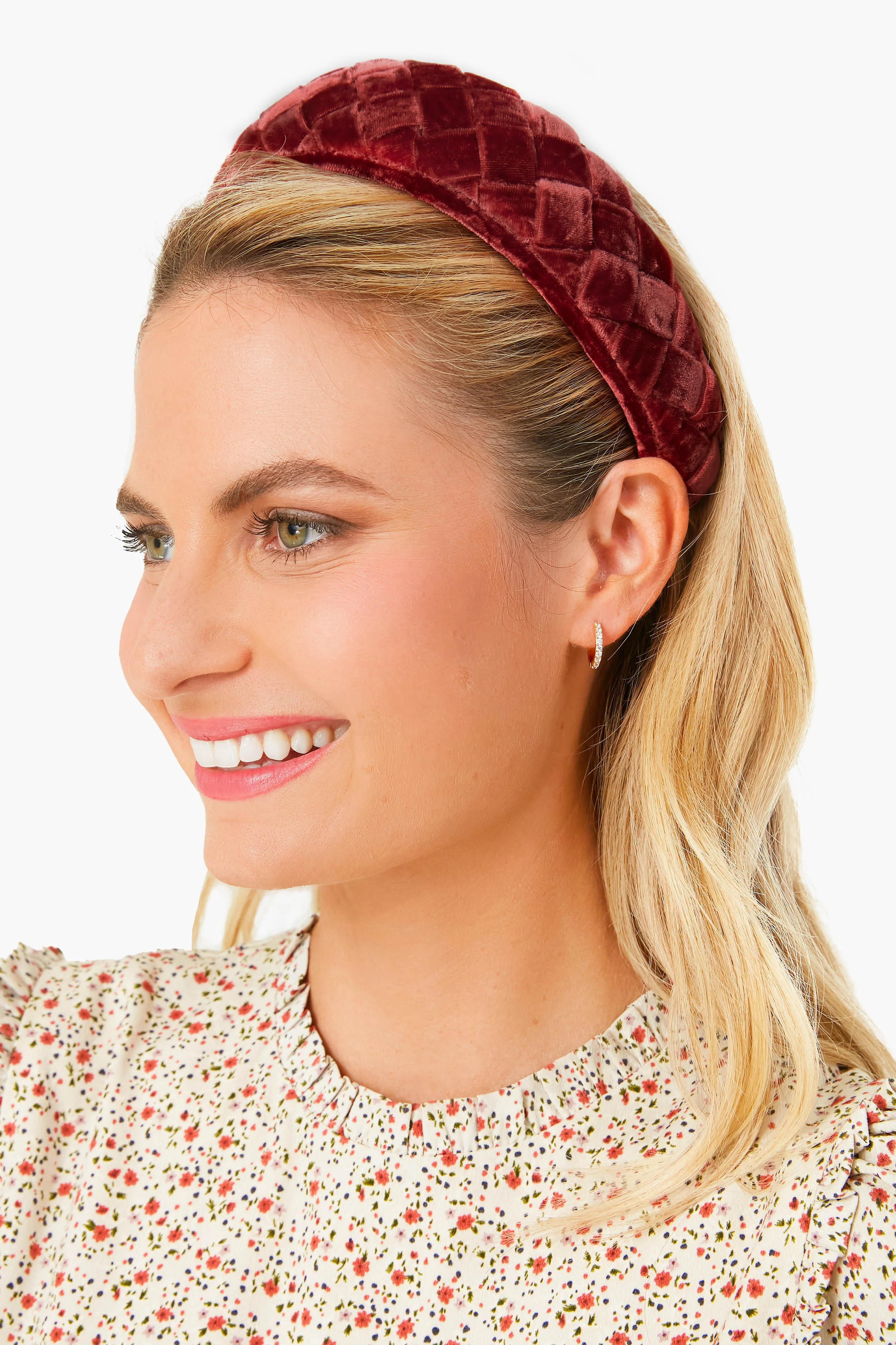 Tea Rose Velvet Everly Headband - Image 2