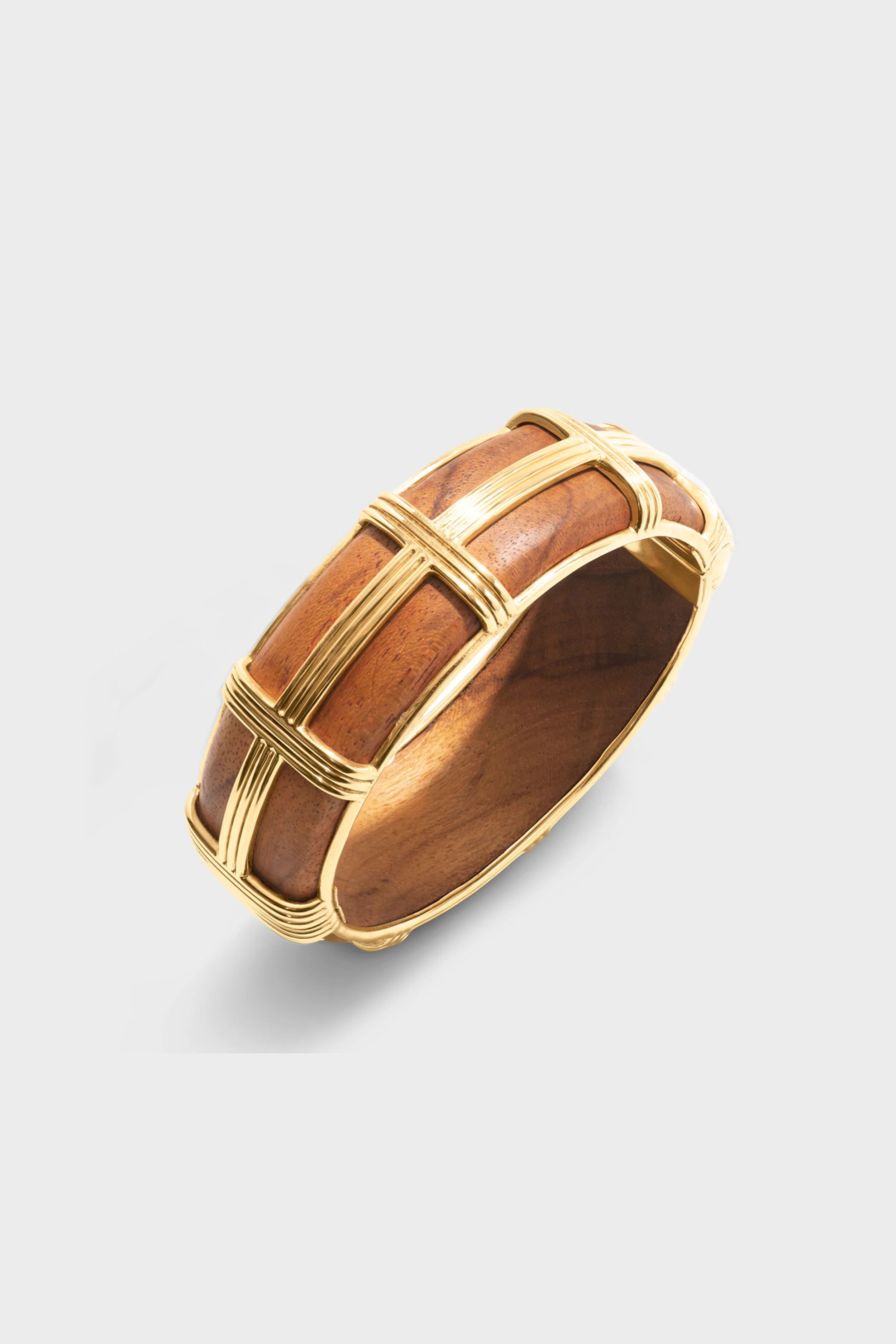 Teak Gaia Hinged Bangle - Image 6
