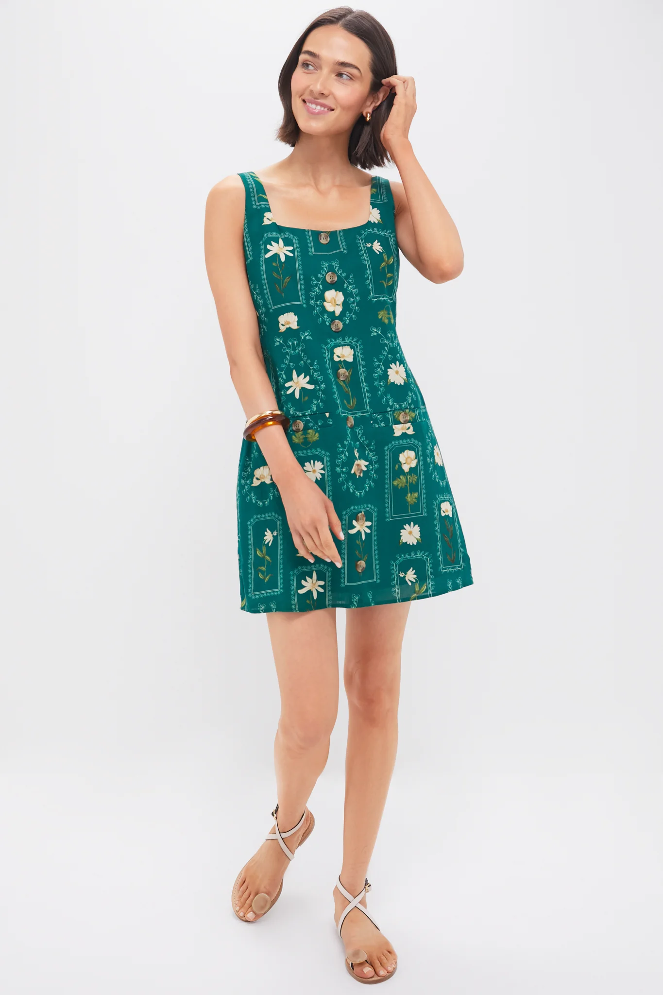 Teal Stem Merrit Mini Dress - Image 2