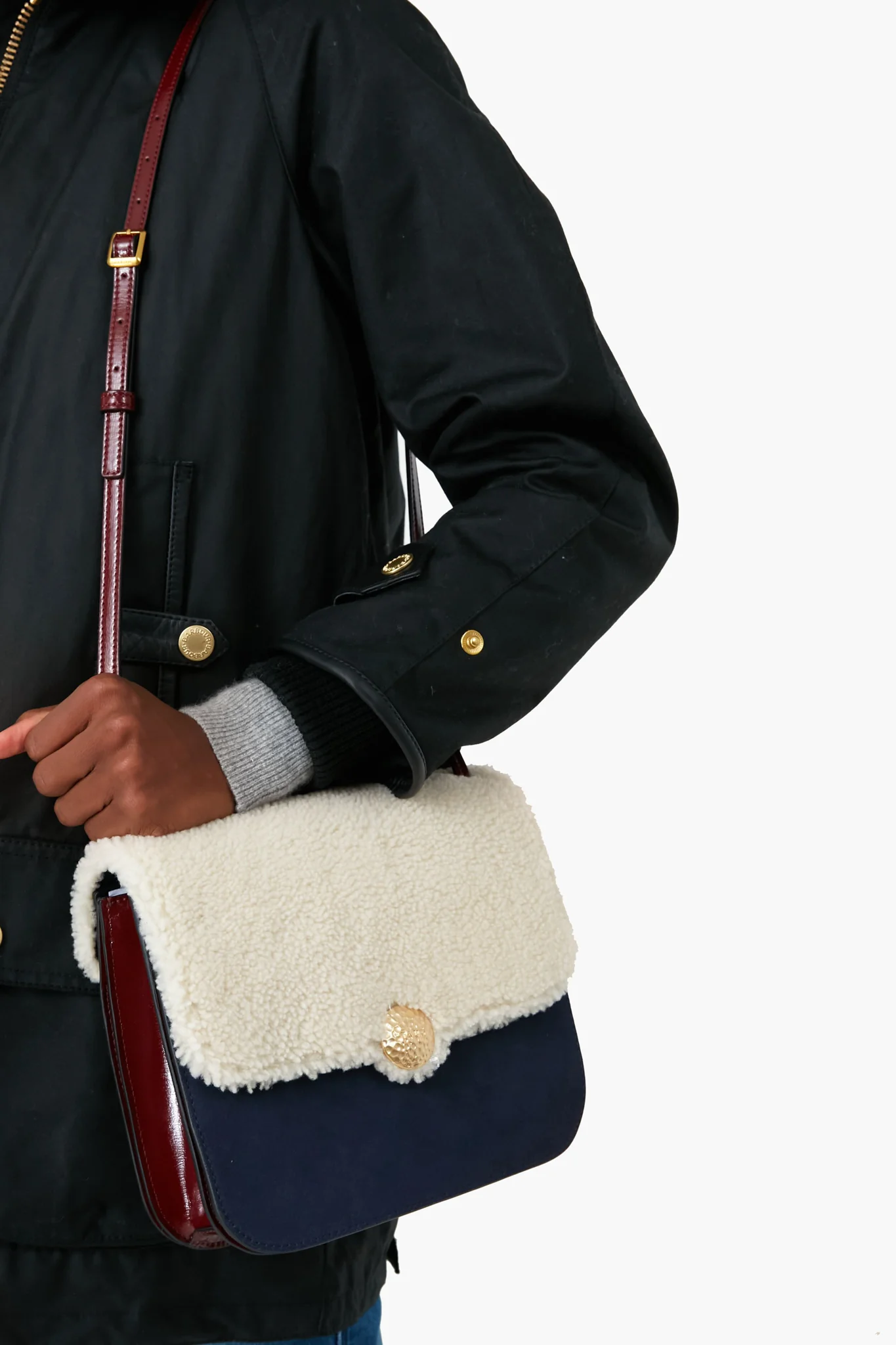 Tess Shearling Crossbody Bag - Image 2