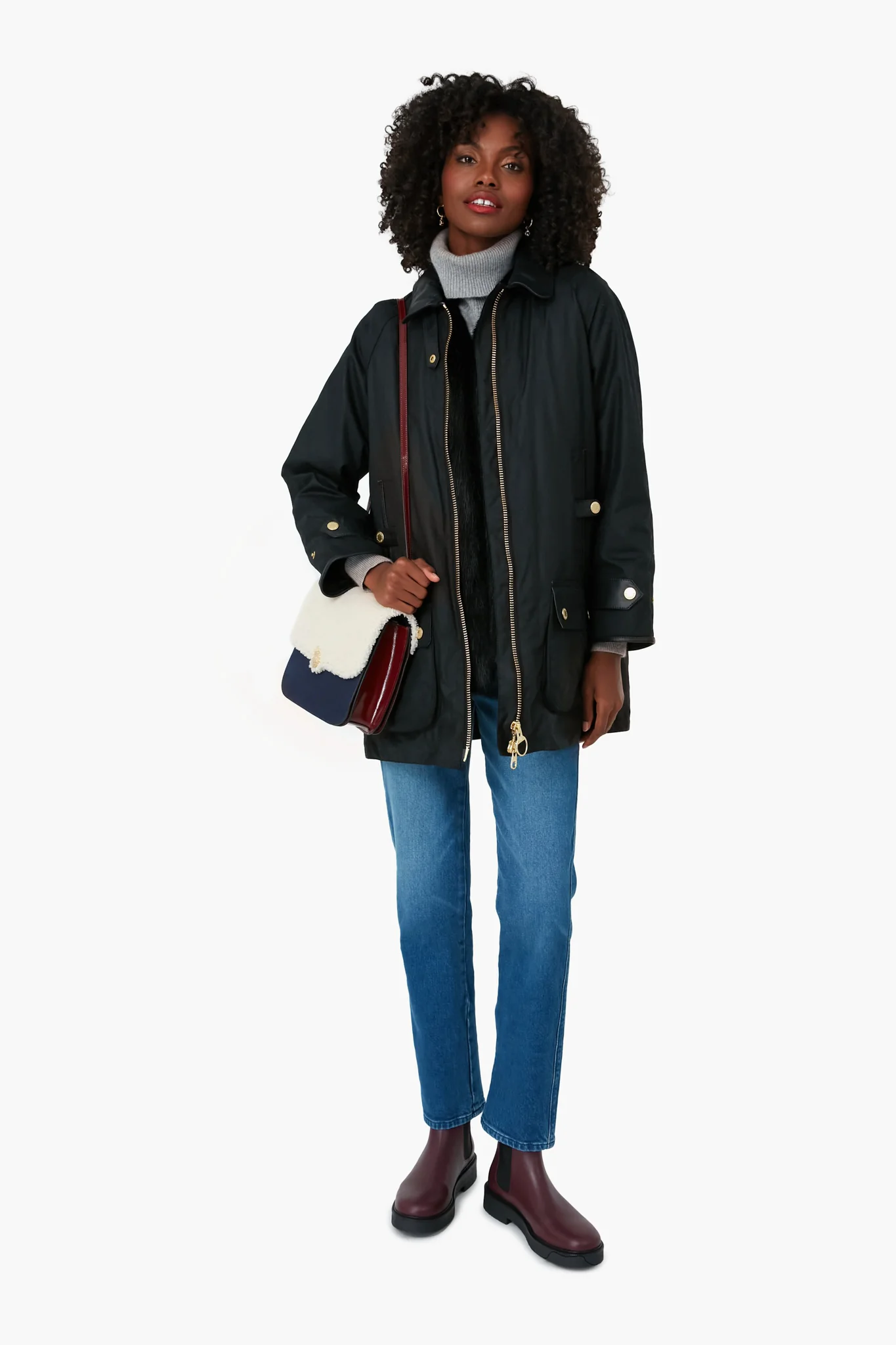 Tess Shearling Crossbody Bag - Image 3