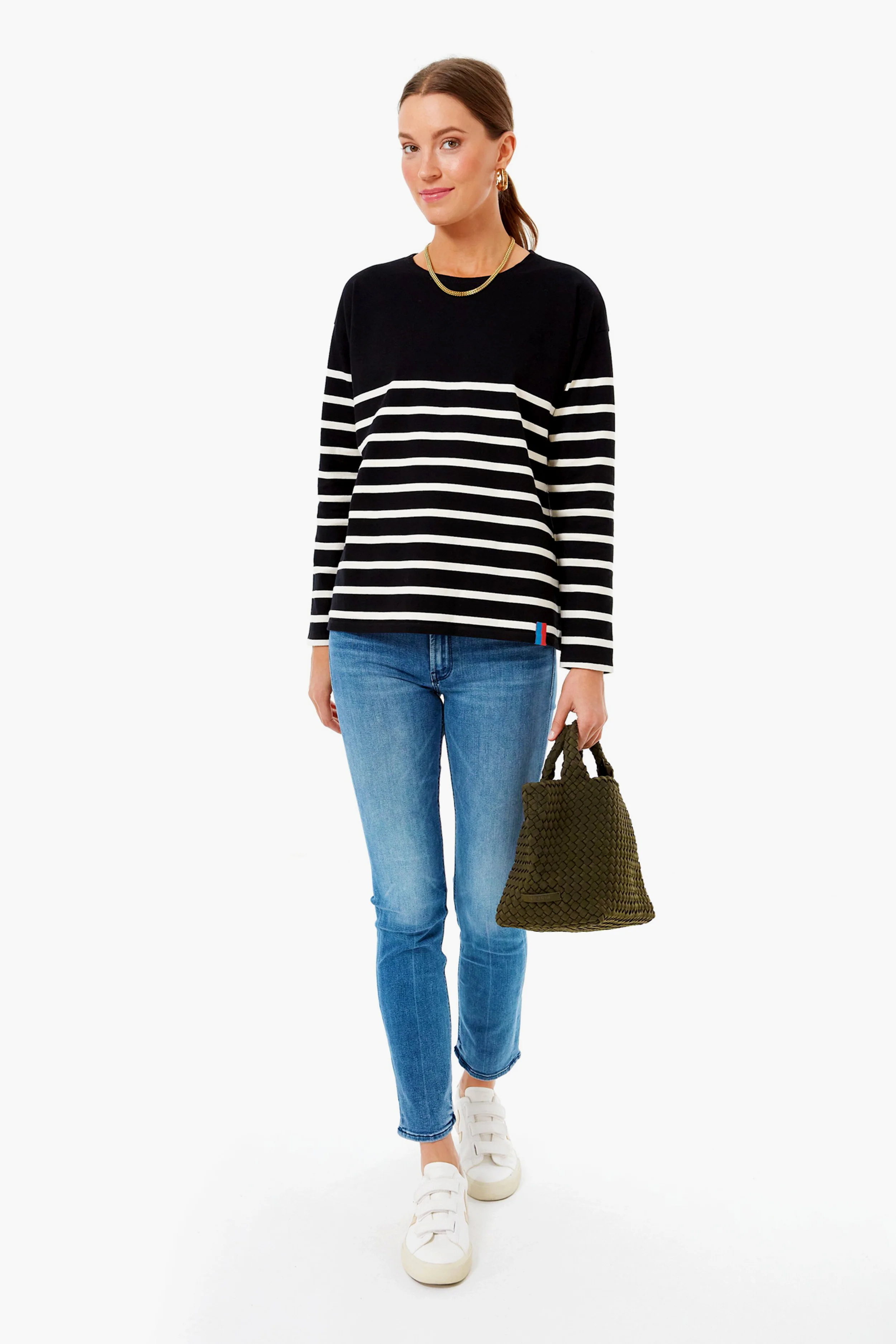 The Black and Cream Boyfriend Tee - Image 2