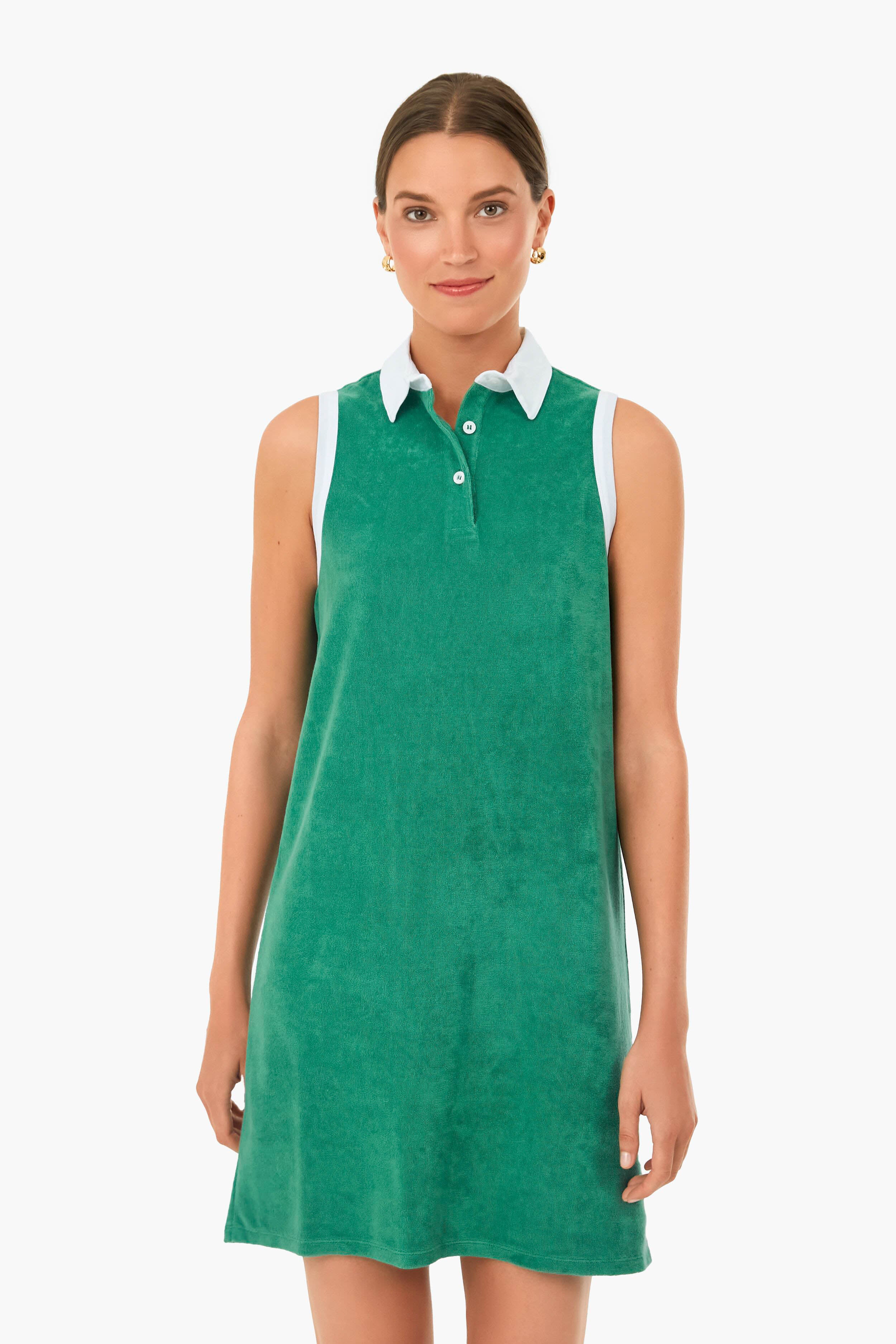 The Green Terry Polo Dress - Image 2