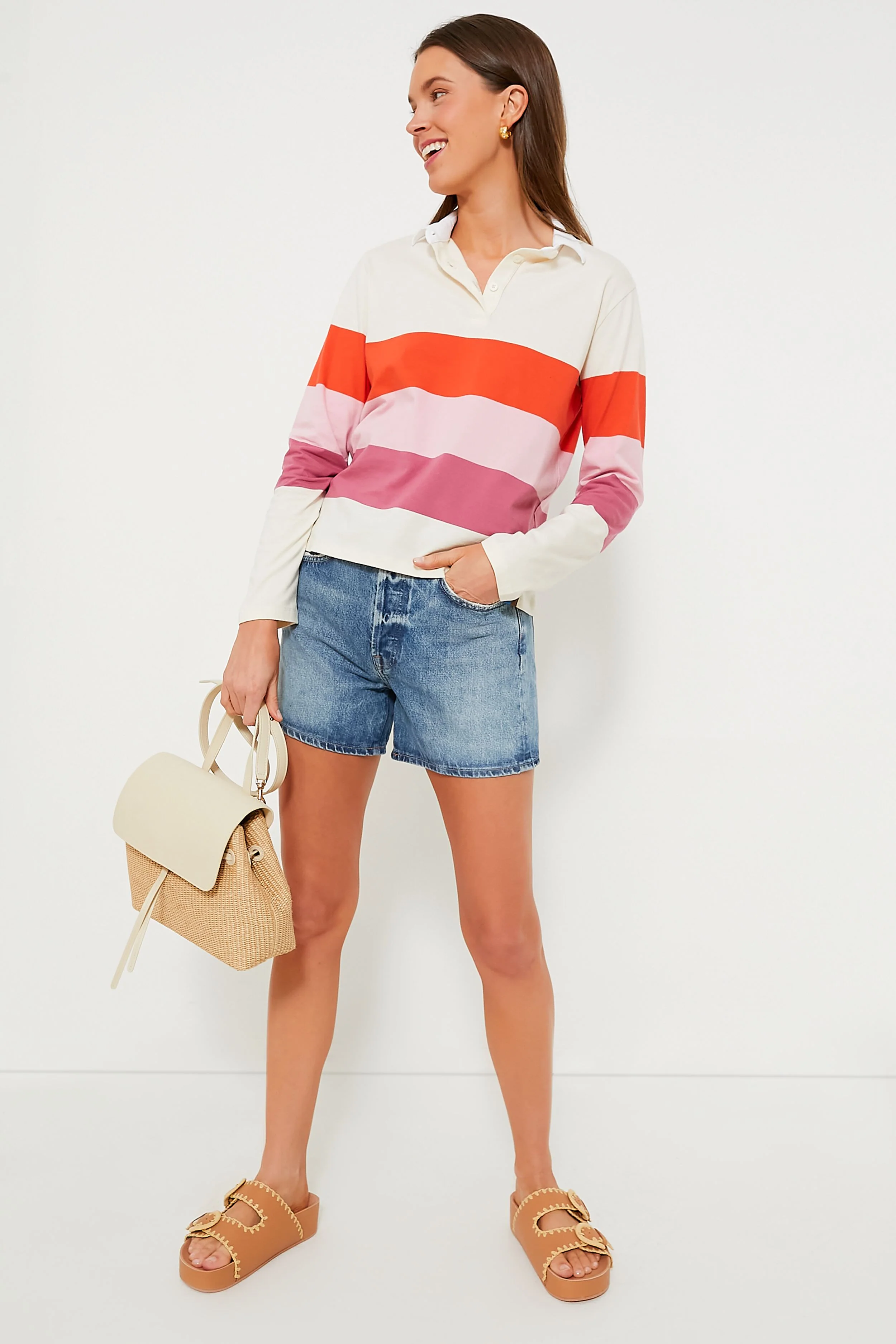 The Poppy Blush Raspberry Colorblock Rugby - Image 2