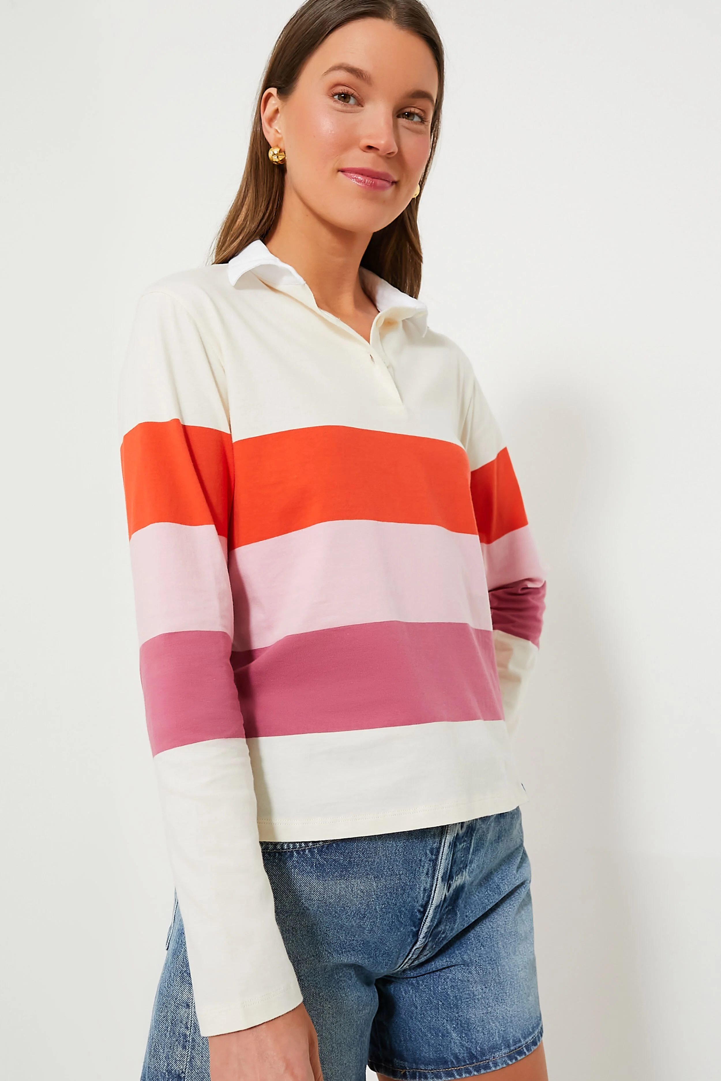 The Poppy Blush Raspberry Colorblock Rugby - Image 3