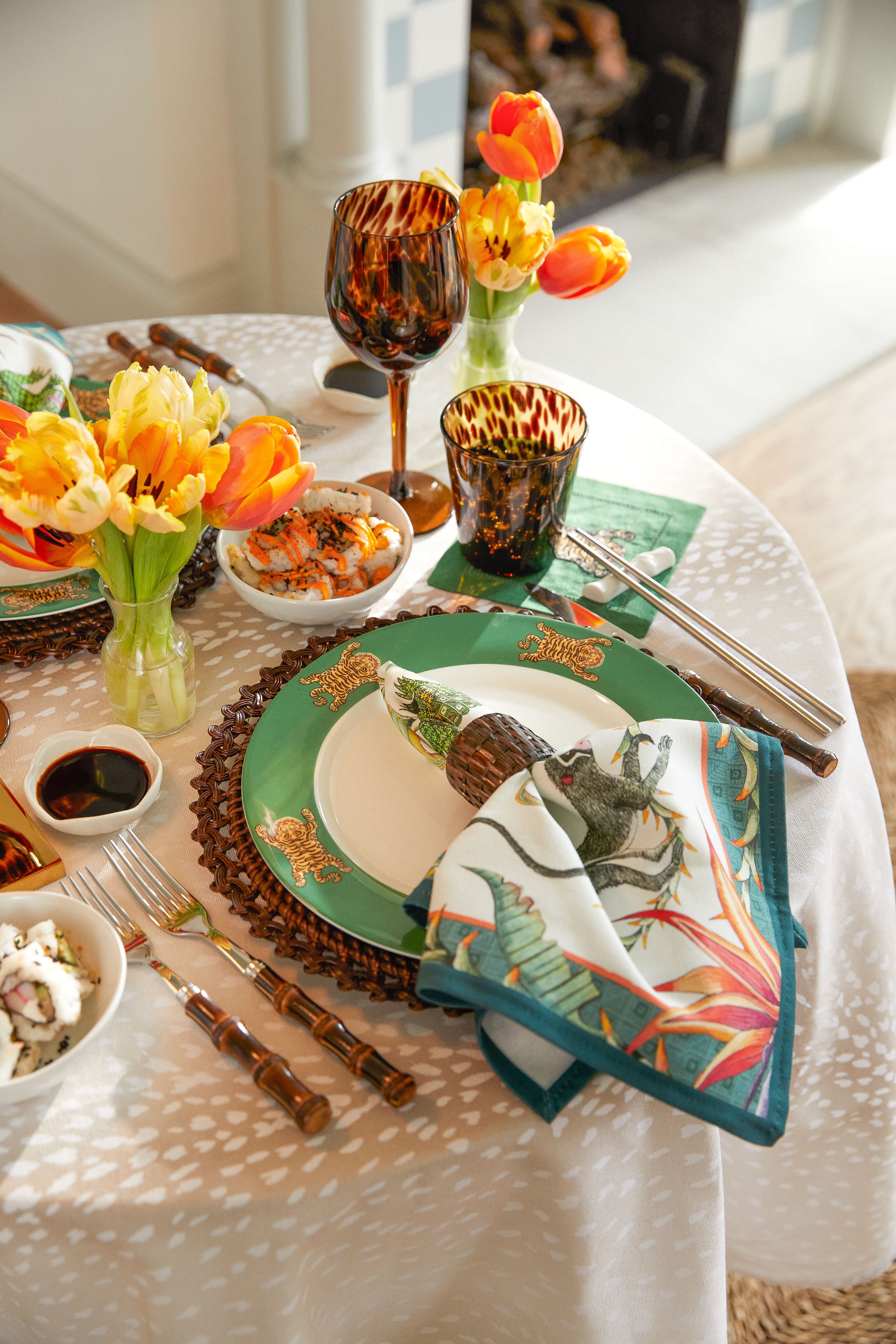 Tibetan Tiger Dinner Plate - Image 3