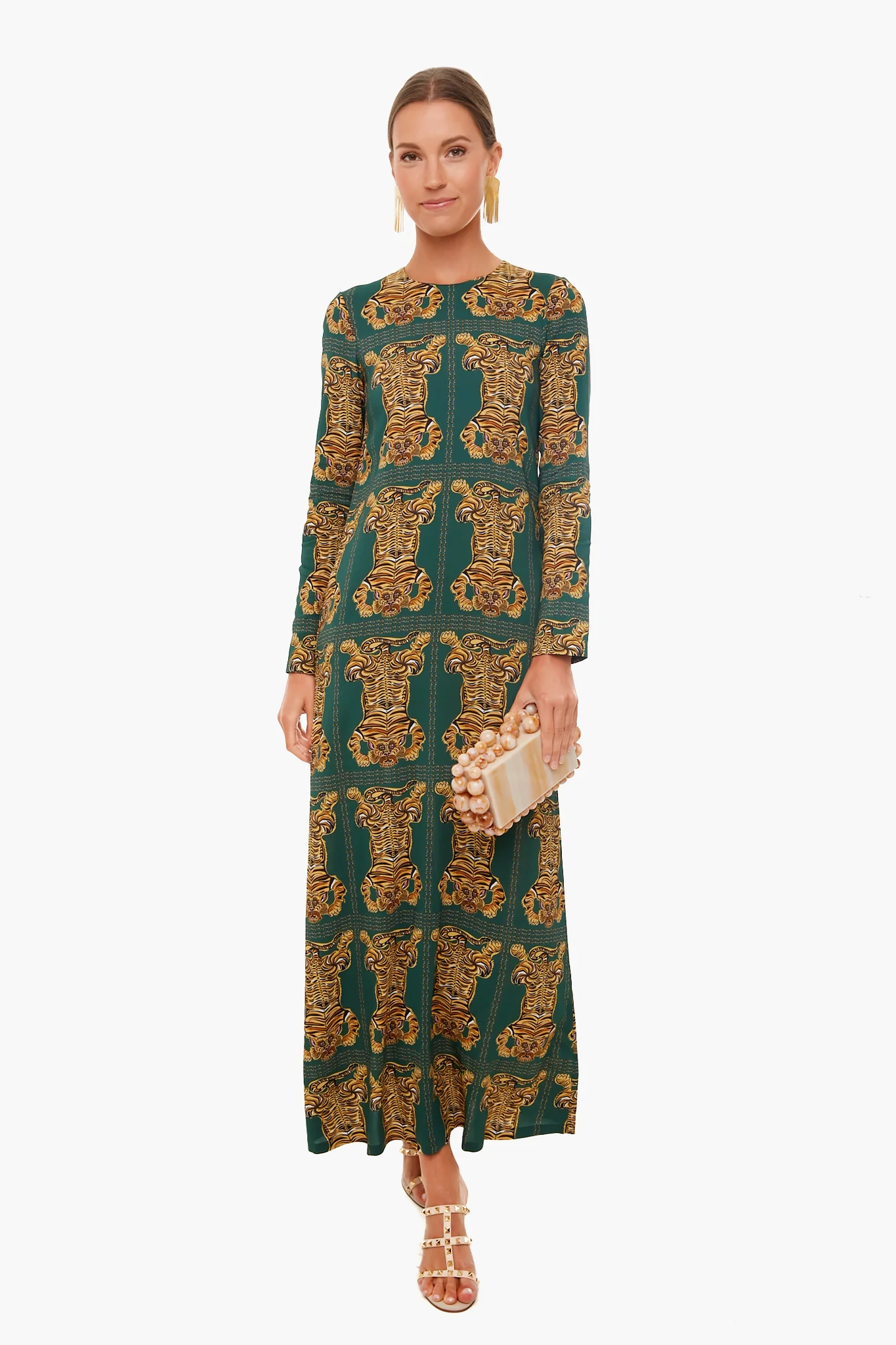 Tiger Tiles Long Sleeve Swing Dress - Image 2