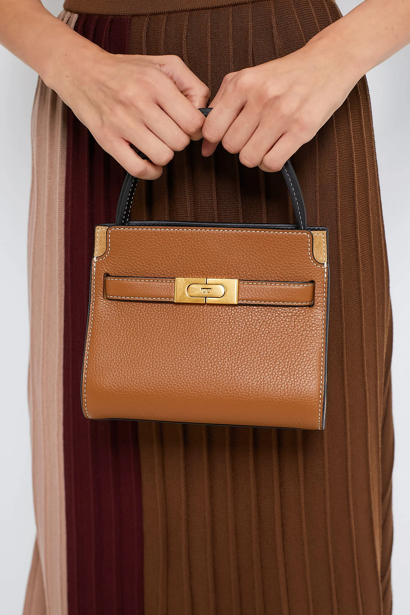 Tiger's Eye Lee Radziwill Pebbled Petite Double Bag - Image 2
