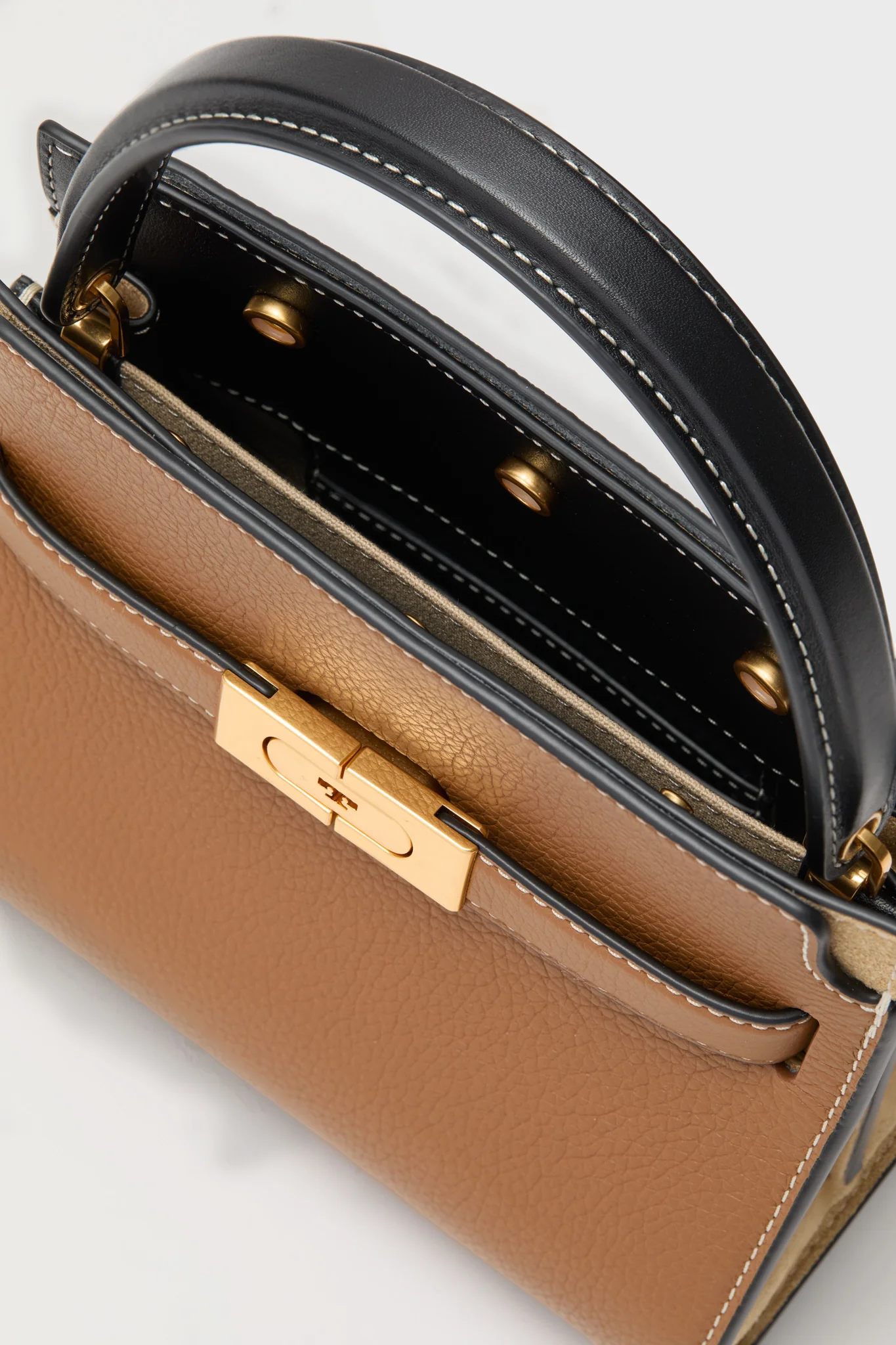 Tiger's Eye Lee Radziwill Pebbled Petite Double Bag - Image 5