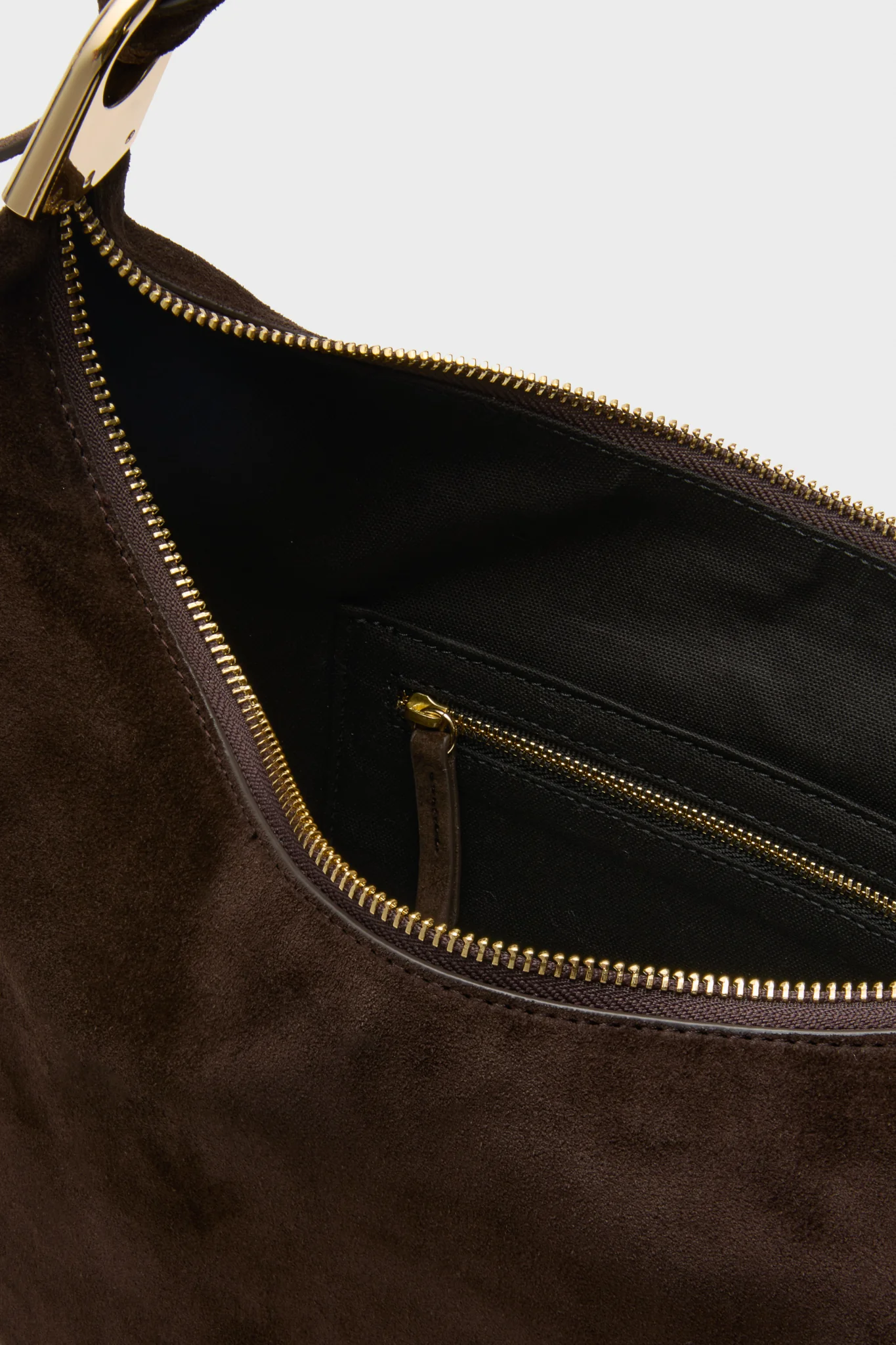 Tmoro Suede with Gold Morgan Shoulder Bag - Image 5