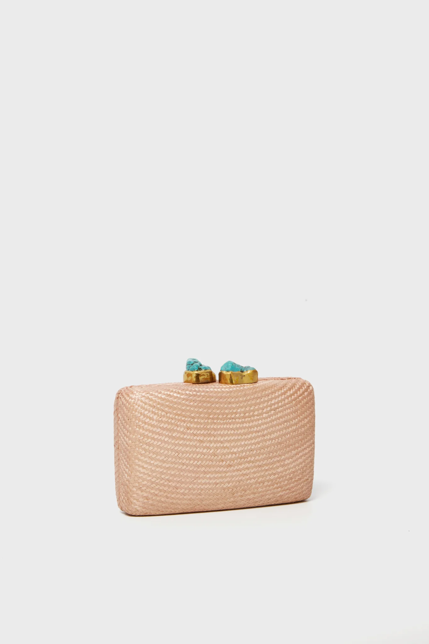 Toast Jen Straw Clutch with Turquoise Stones - Image 4