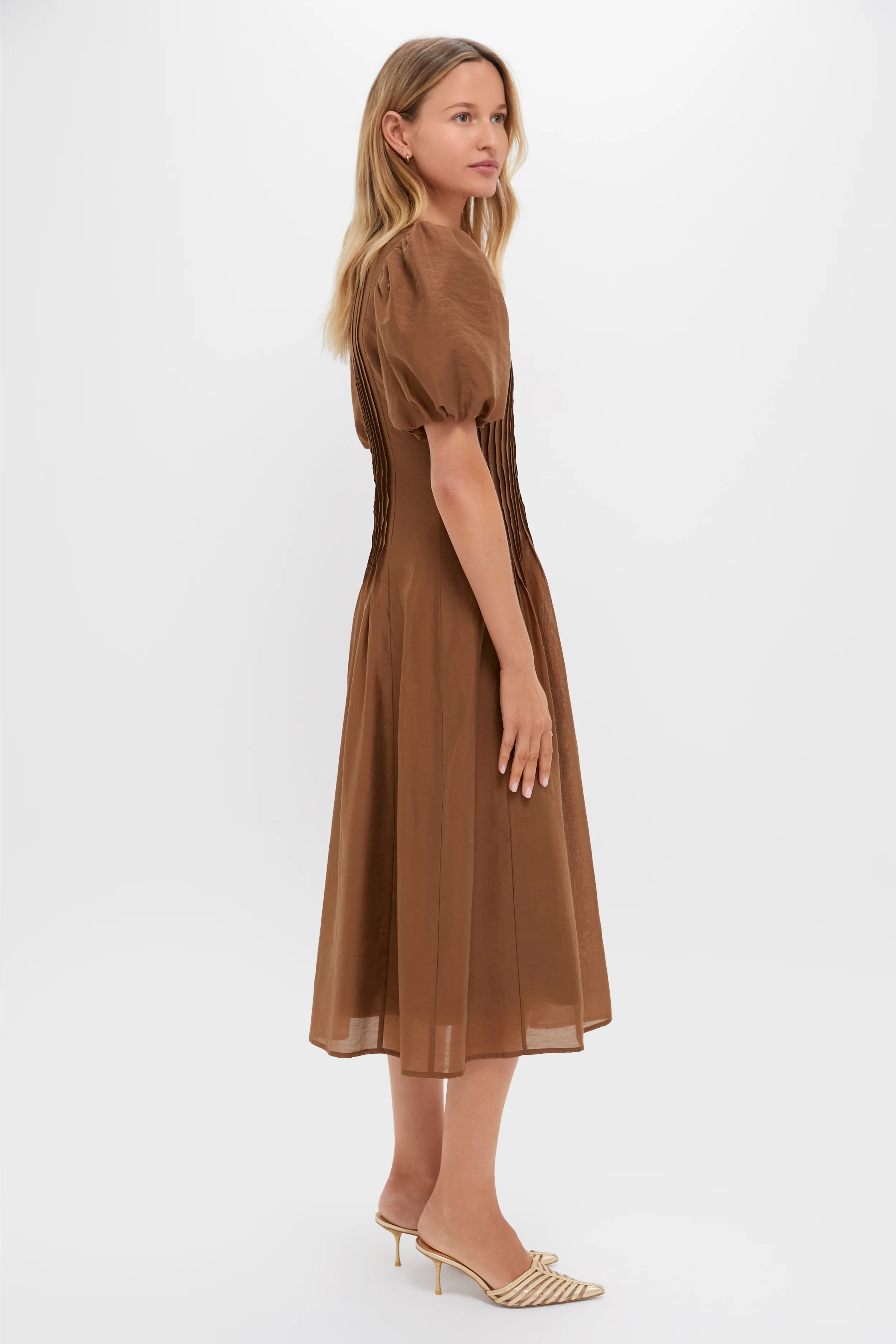 Toffee Nut Taffeta Mere Dress - Image 3