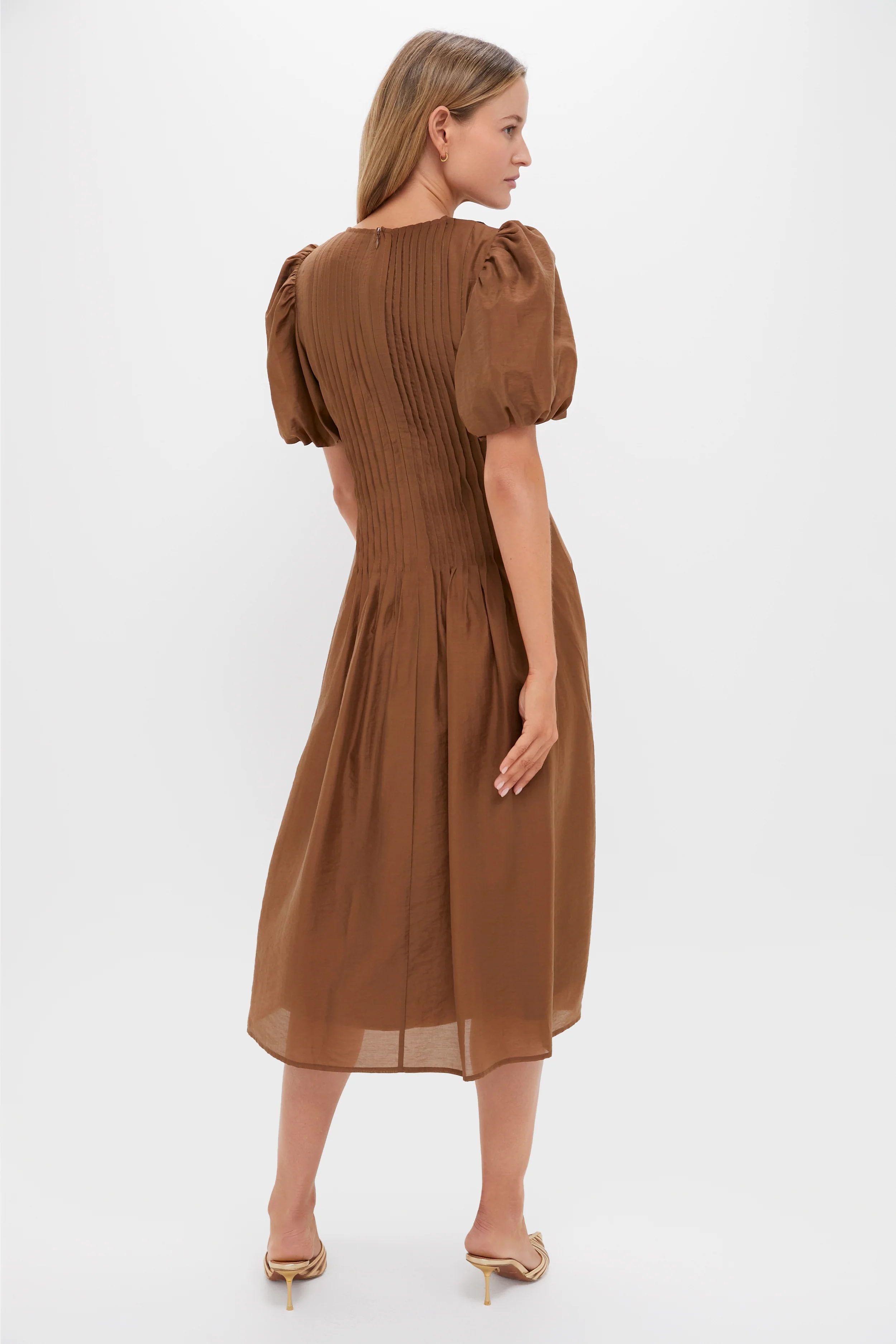 Toffee Nut Taffeta Mere Dress - Image 4