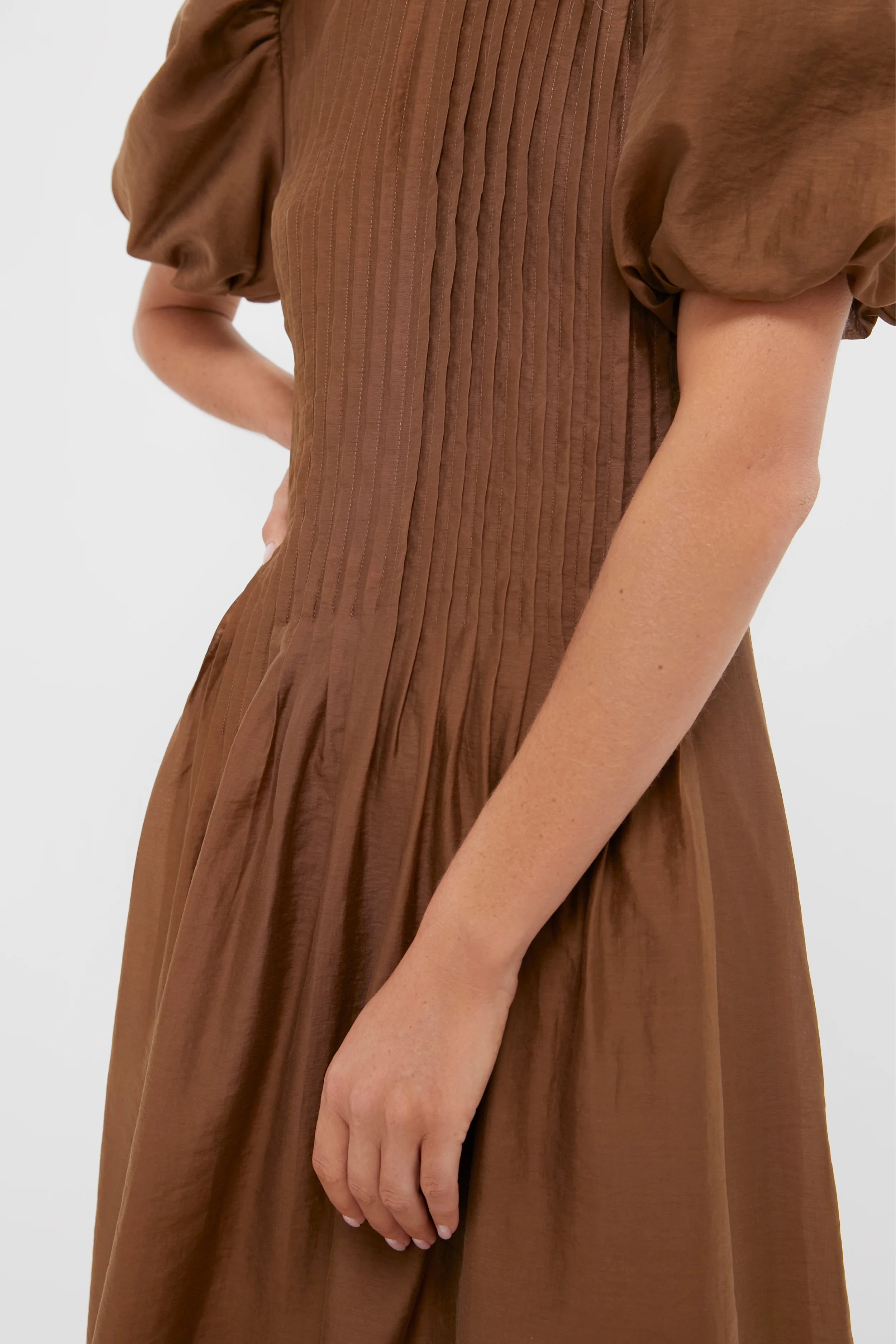Toffee Nut Taffeta Mere Dress - Image 5