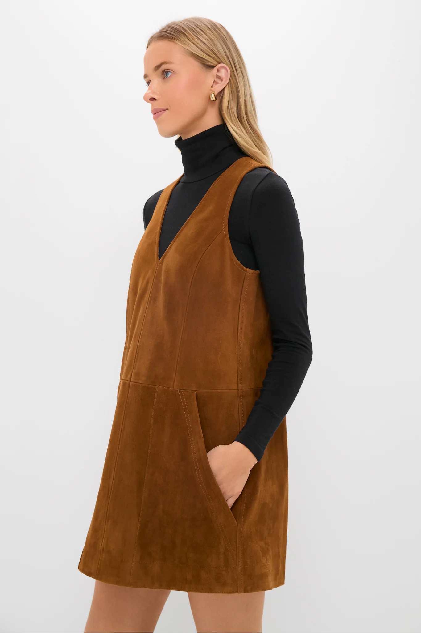 Toffee Suede Bailey Dress - Image 3