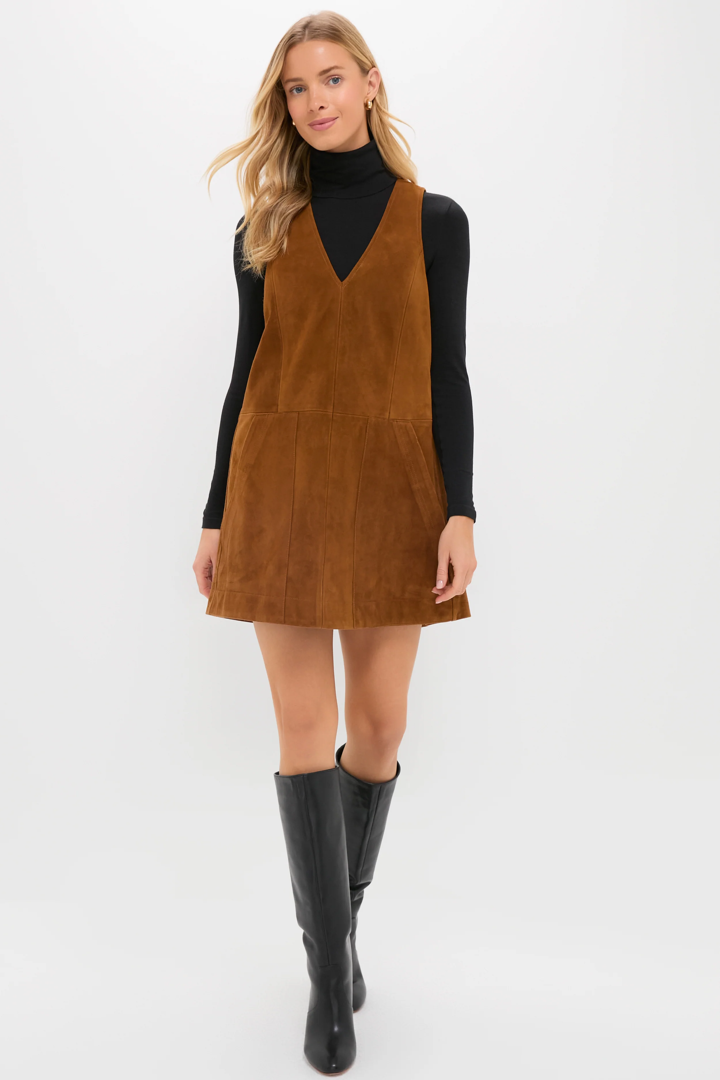 Toffee Suede Bailey Dress - Image 6