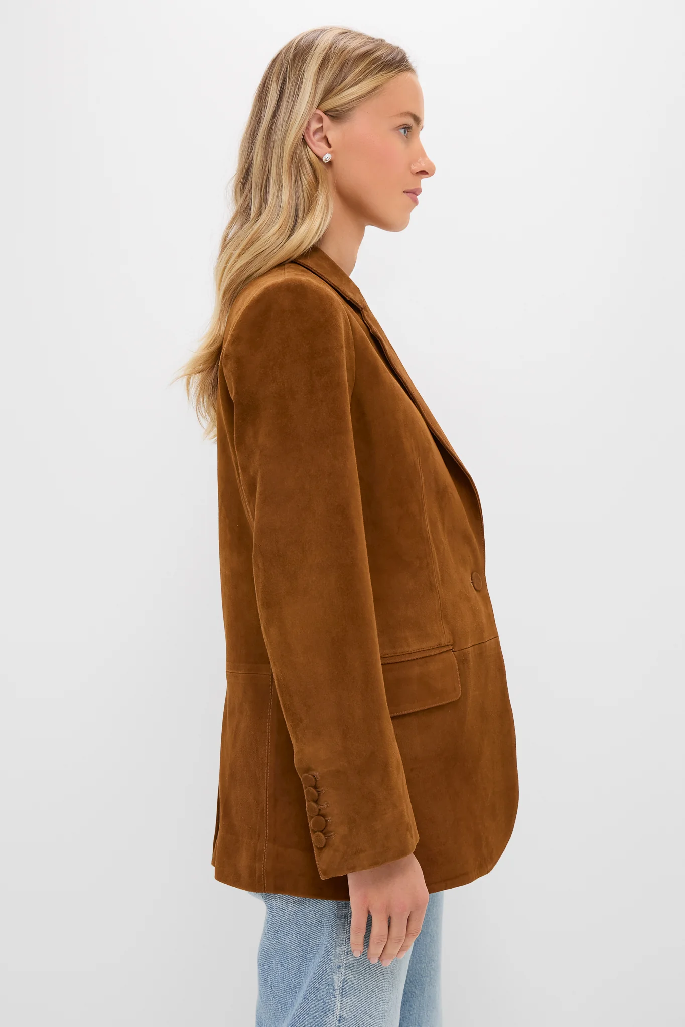 Toffee Suede Leo Blazer - Image 3