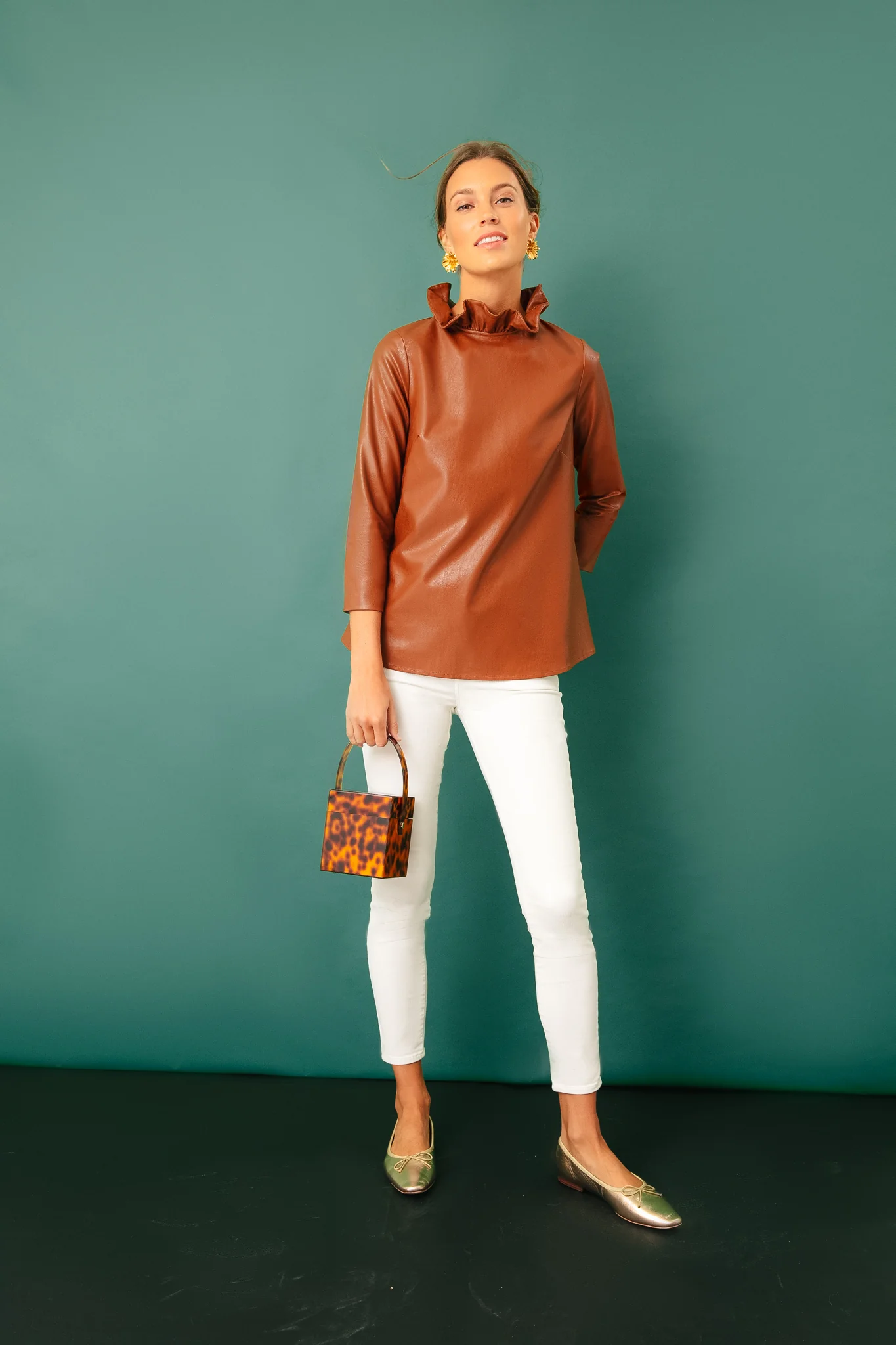 Tortoise Sienna Box Clutch - Image 2