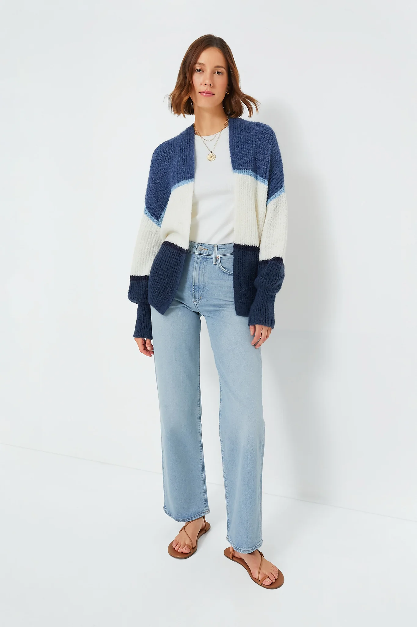 True Navy Jones Stripe Cardigan - Image 6
