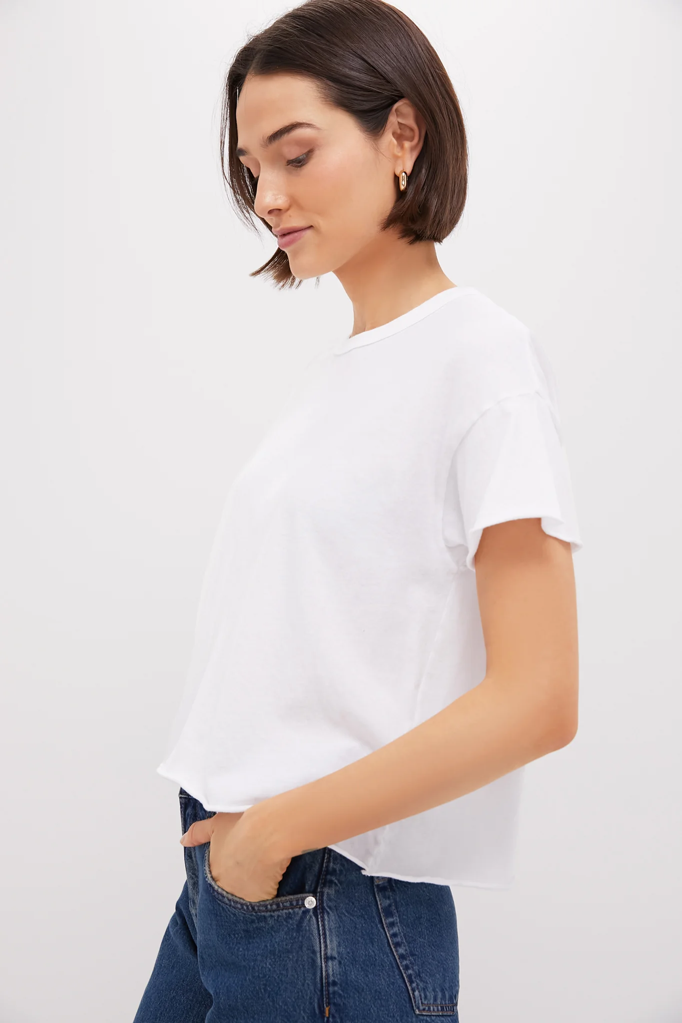 True White The Crop Tee - Image 3