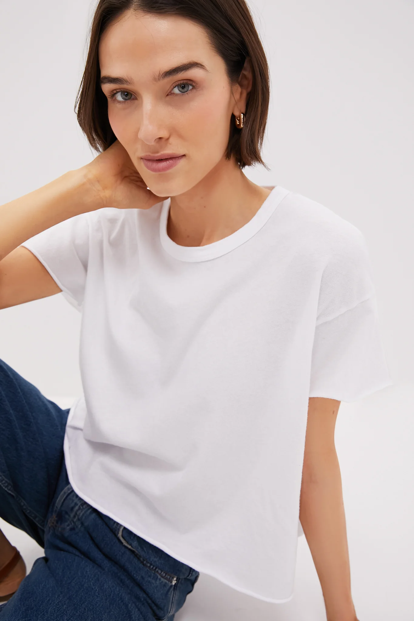 True White The Crop Tee - Image 5