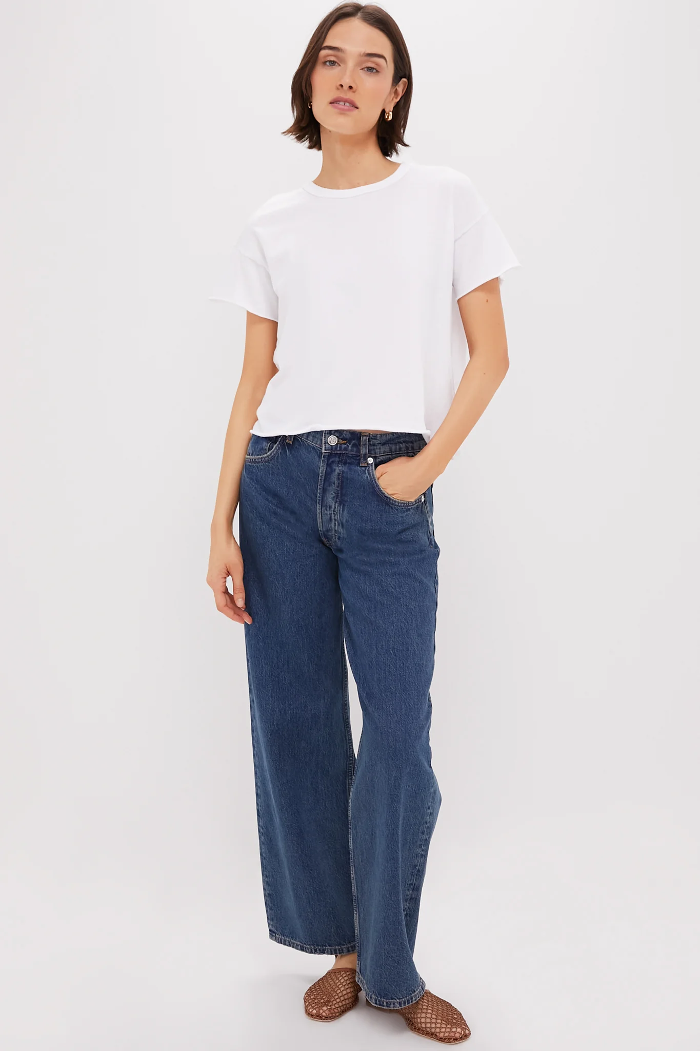 True White The Crop Tee - Image 6