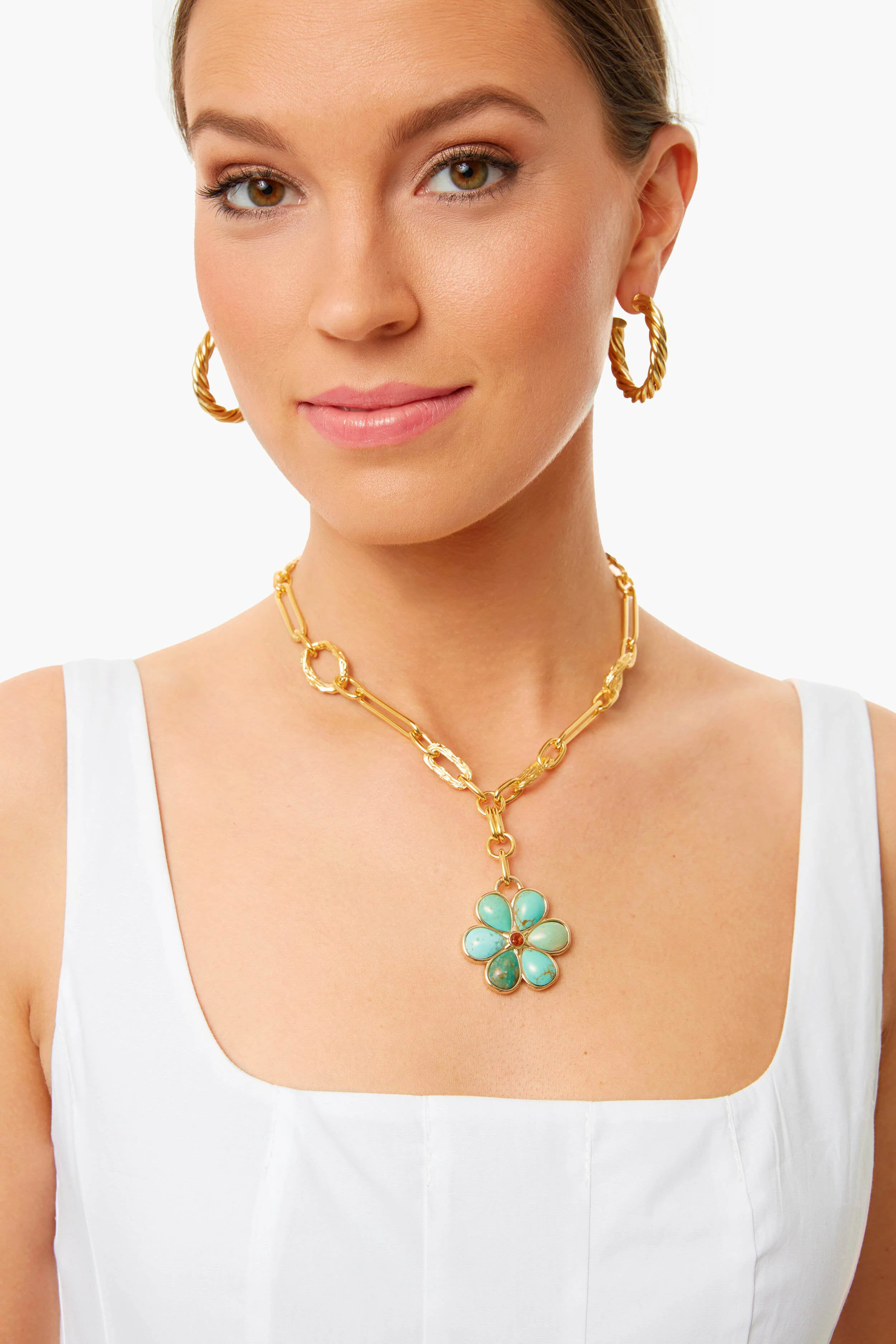 Turquoise Desert Daisy Necklace - Image 2