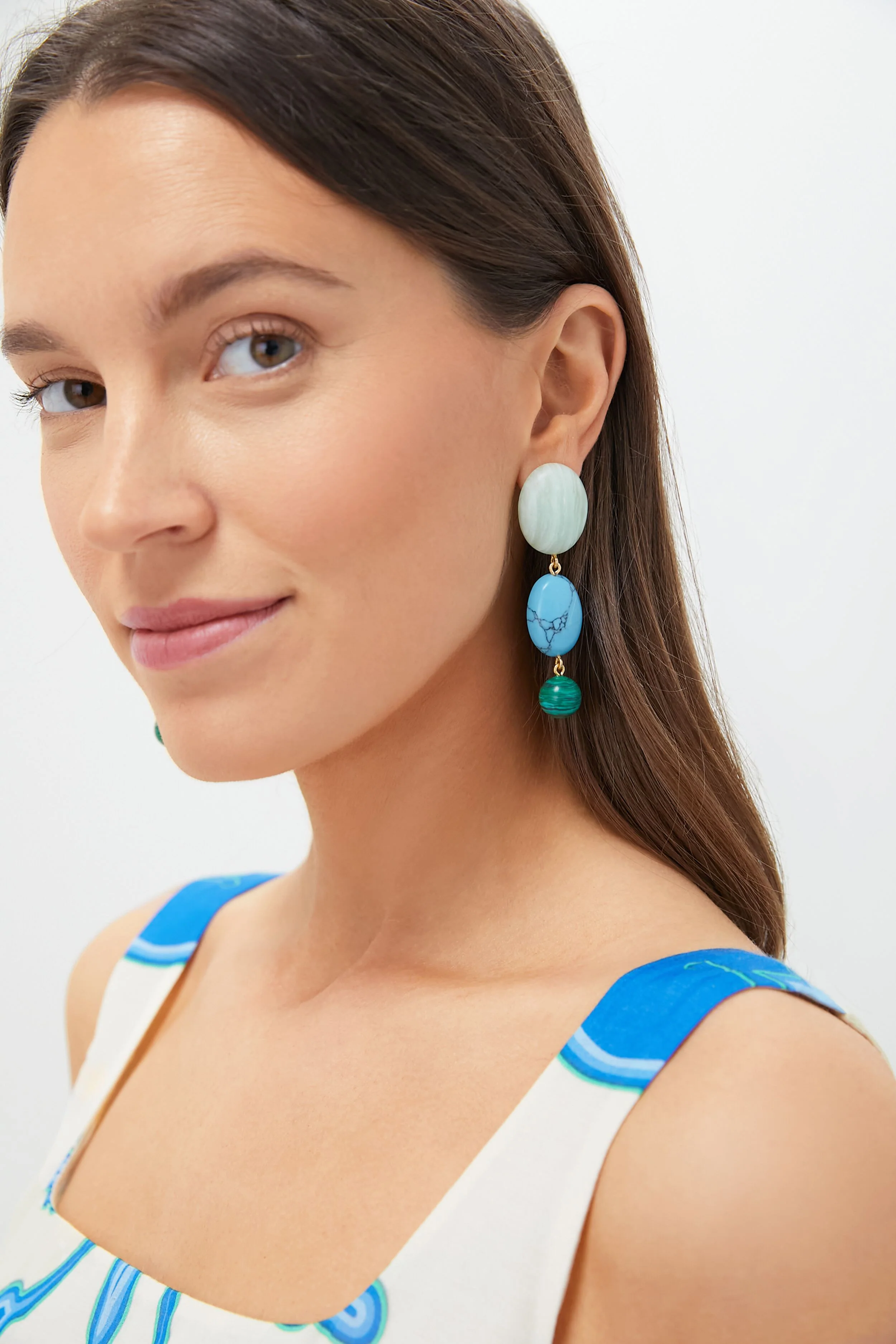 Turquoise Mist Maren Earrings - Image 2