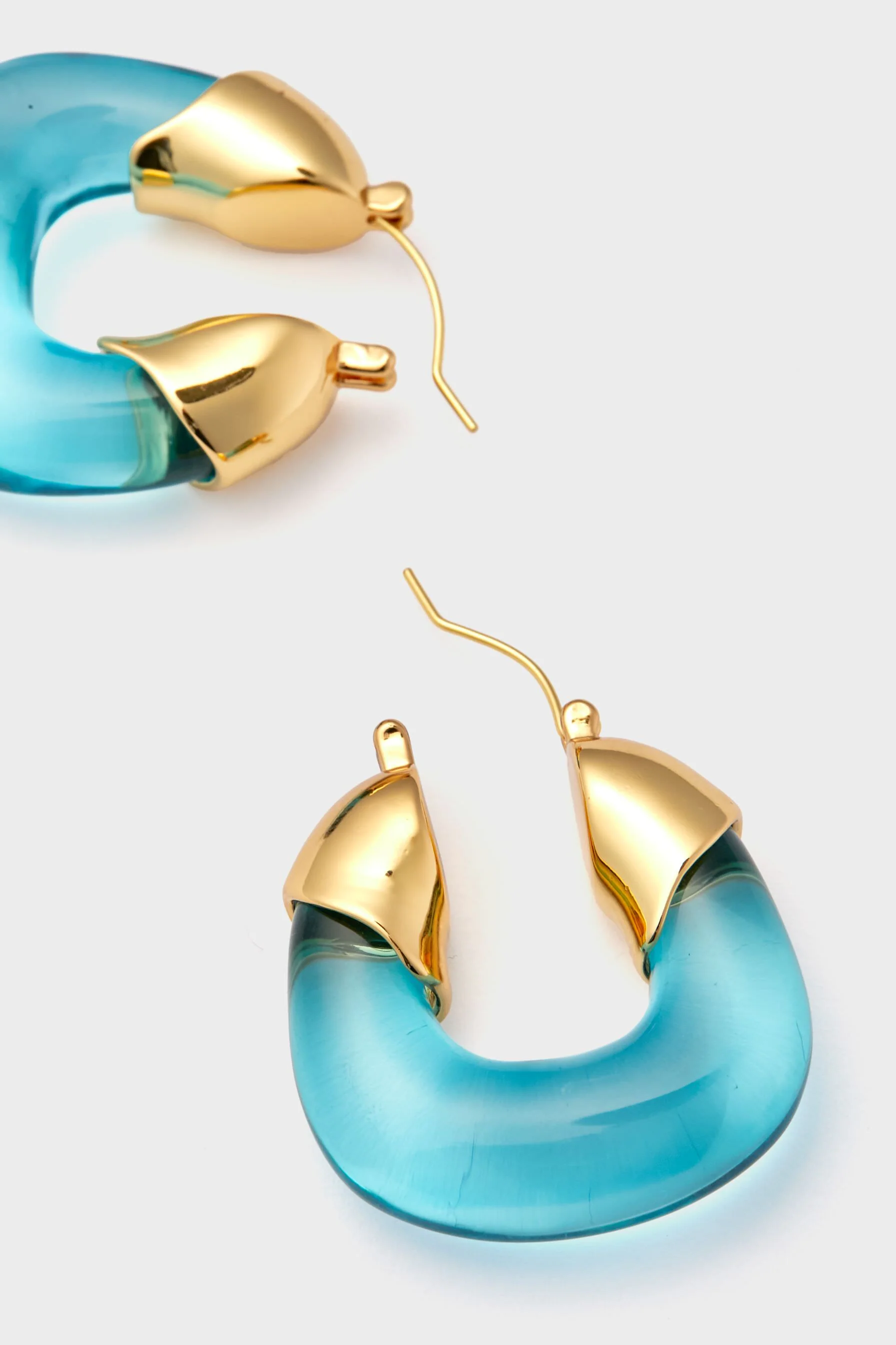 Turquoise Organic Hoops - Image 4