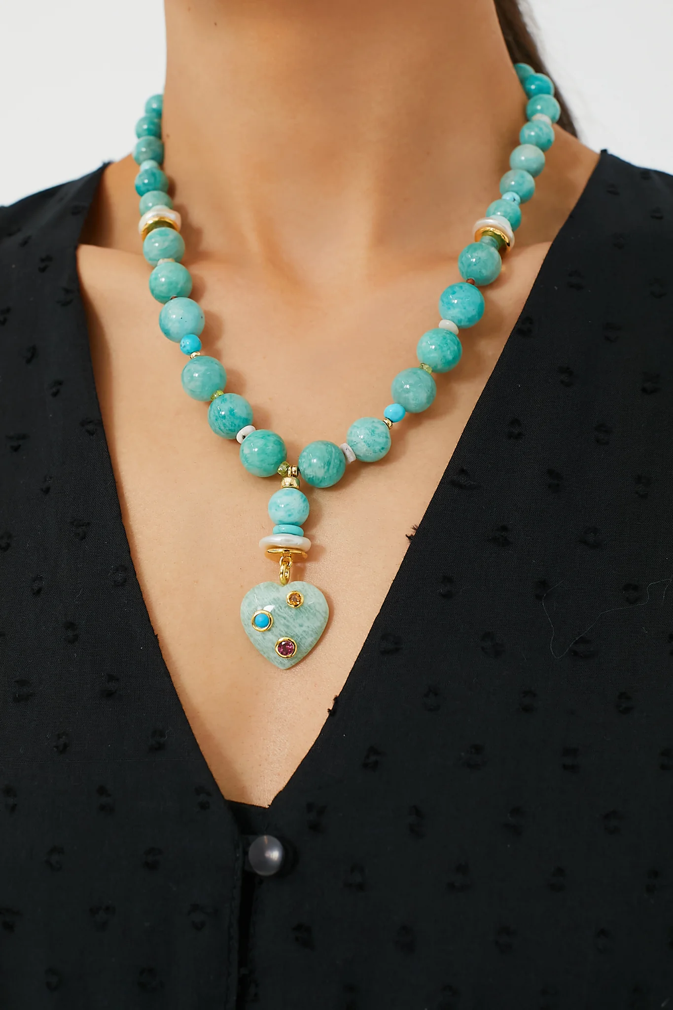 Turquoise Rincon Heart Necklace - Image 2