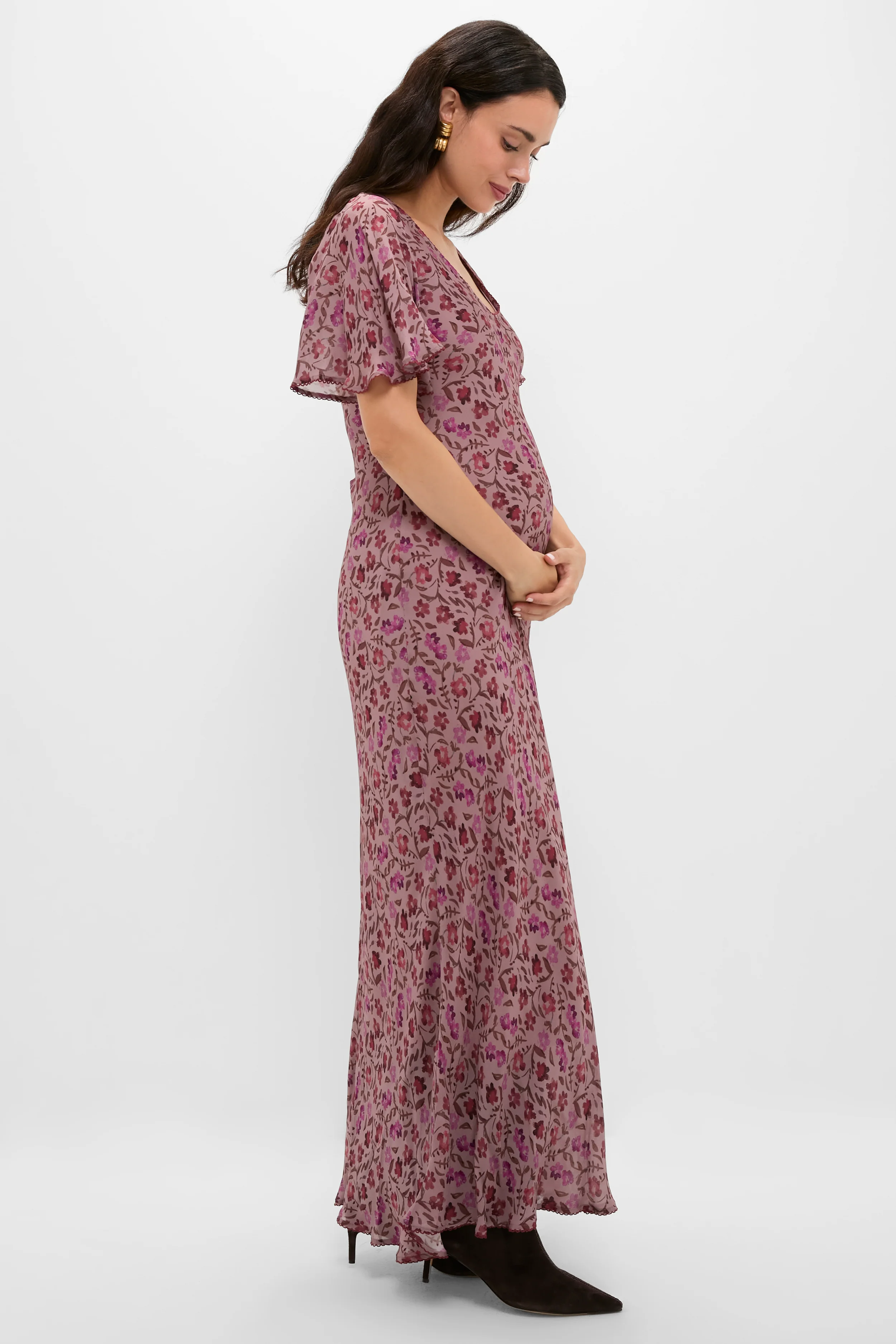 Twilight Mauve Floral Mirabelle Dress - Image 3