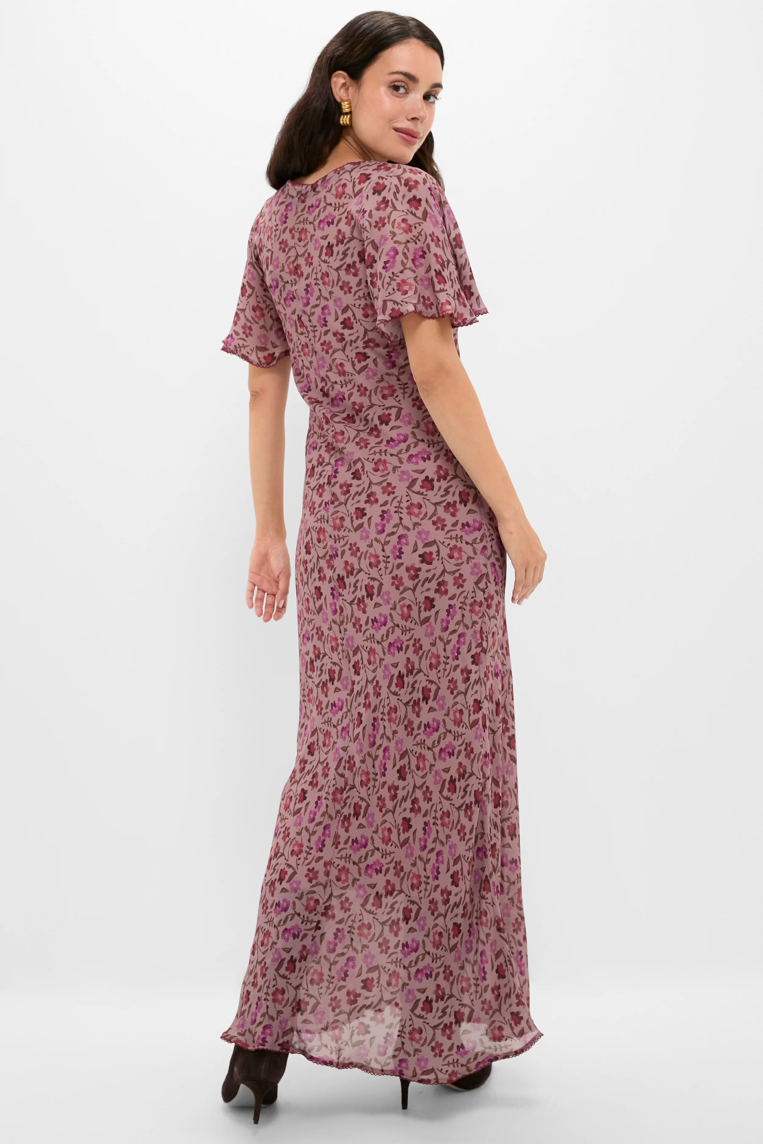 Twilight Mauve Floral Mirabelle Dress - Image 4