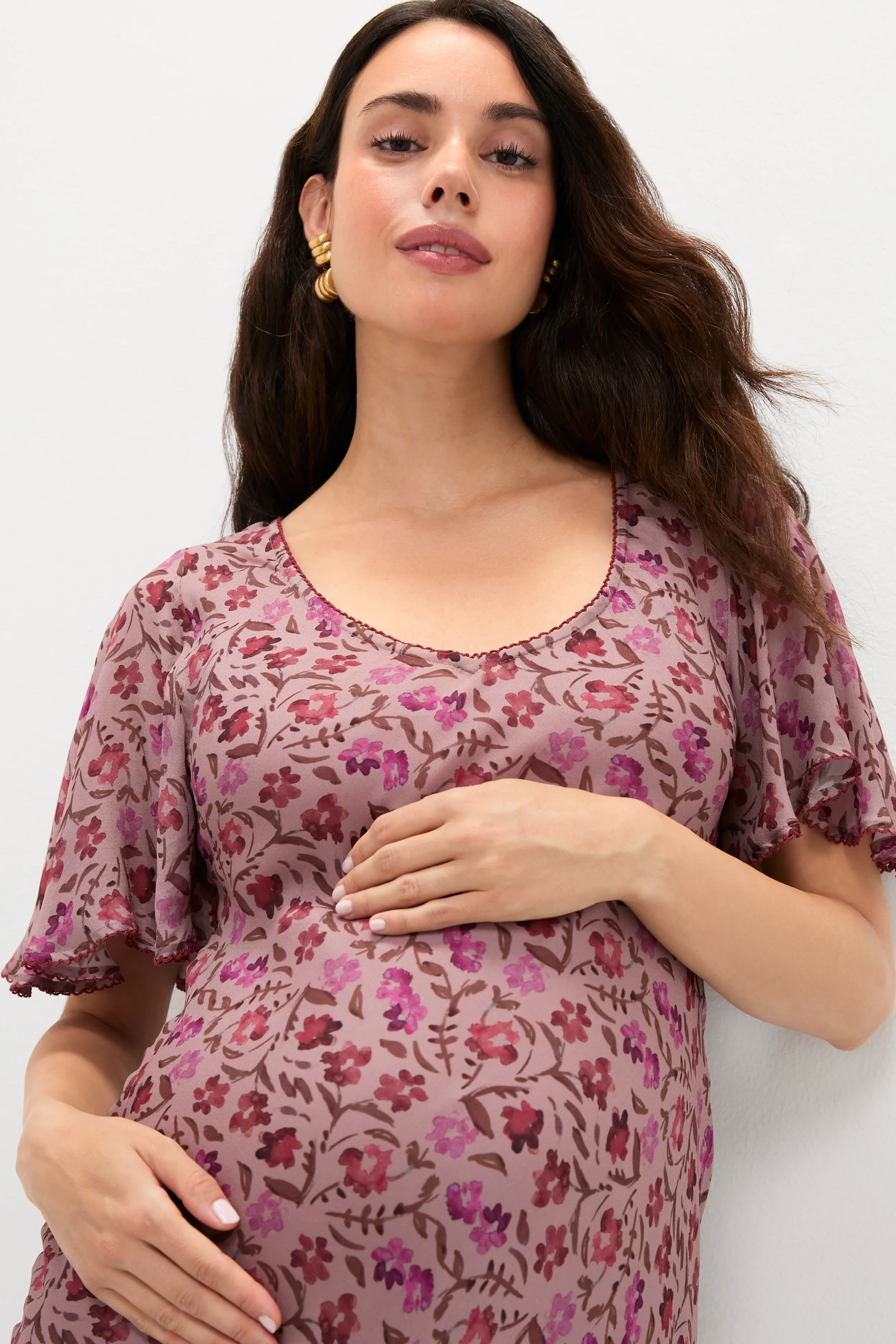 Twilight Mauve Floral Mirabelle Dress - Image 5
