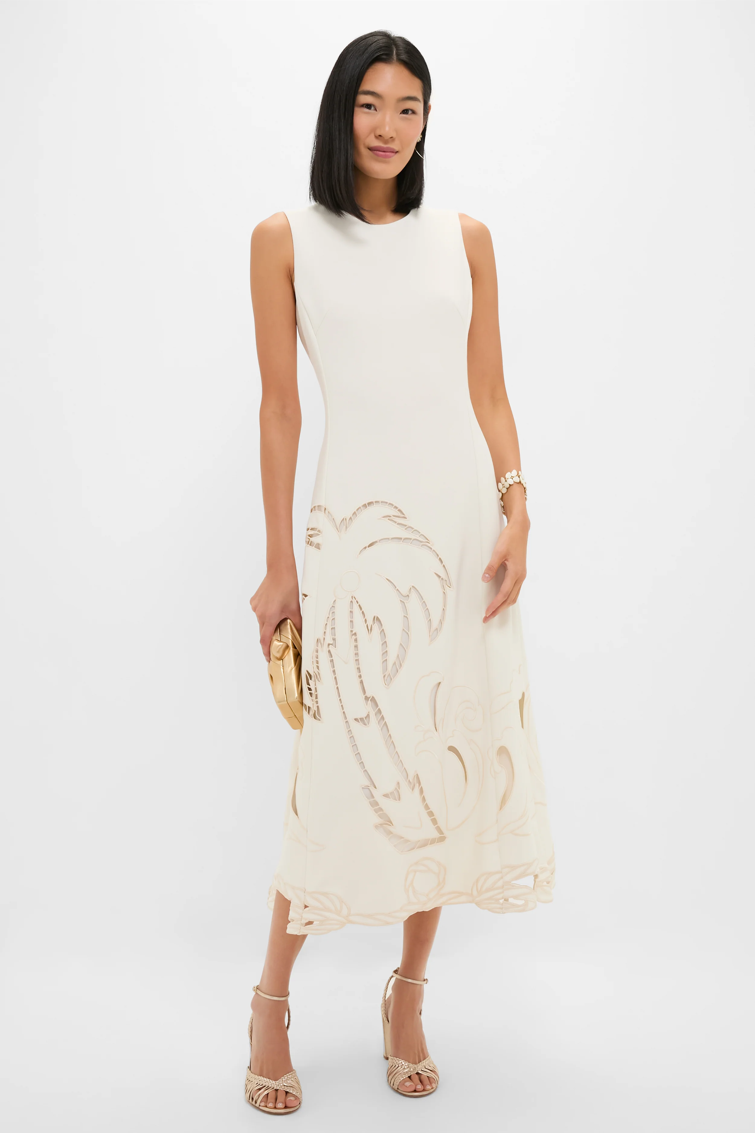 Vanilla Cleo Applique Sleeveless Midi Dress - Image 2