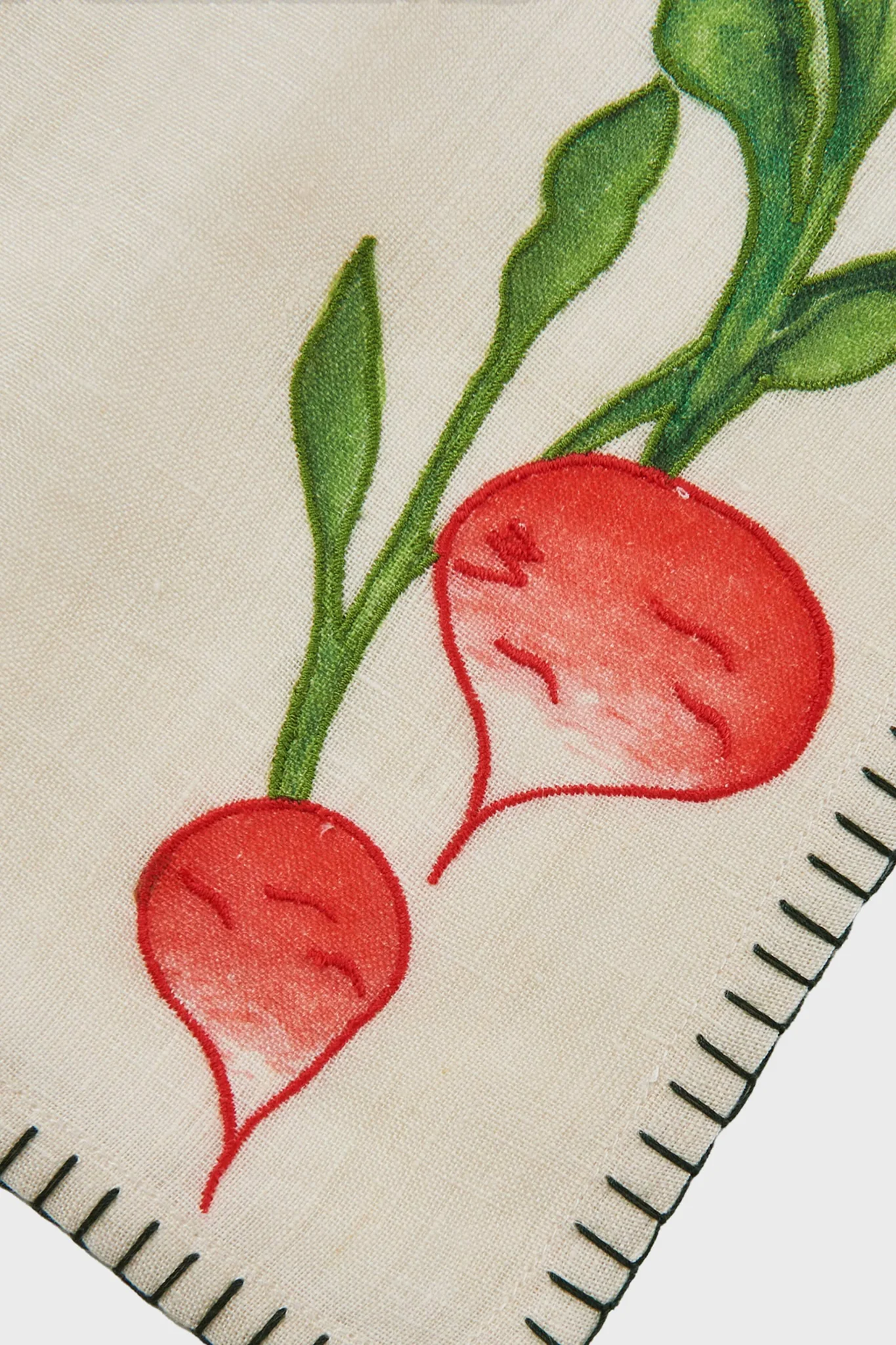 Vegetables Linen Embroidered Napkins - Image 2