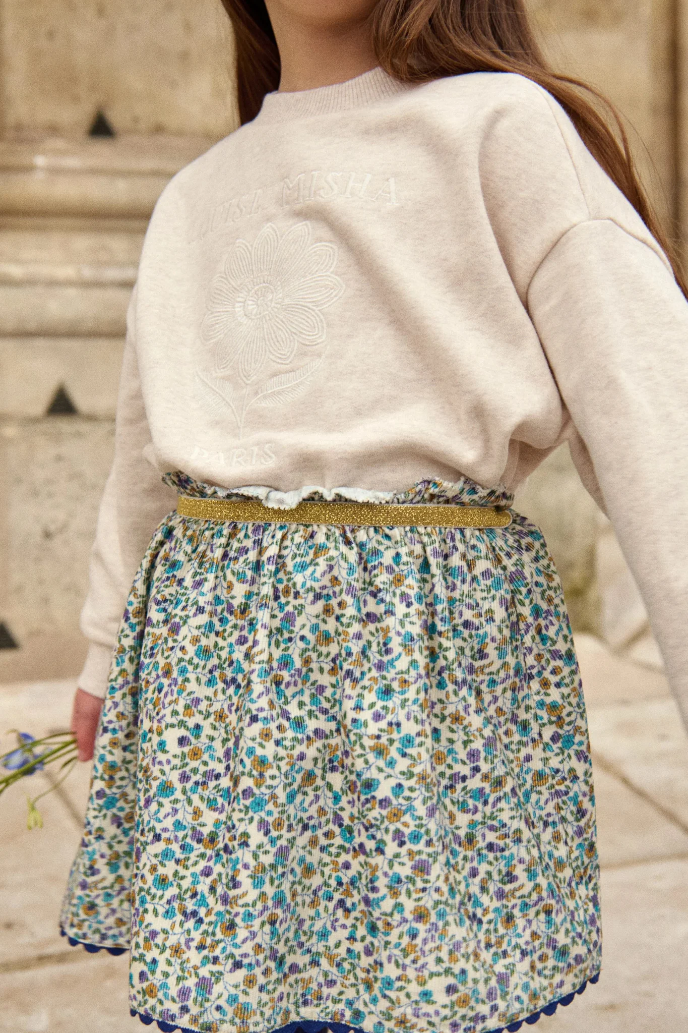 Velvet Cream Cephee Skirt - Image 4