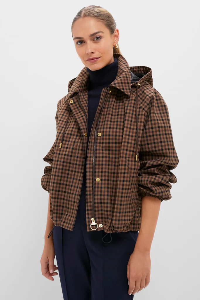Vicuna Gingham Audrey Showerproof Jacket
