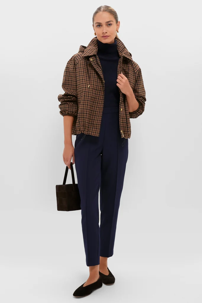 Vicuna Gingham Audrey Showerproof Jacket - Image 2