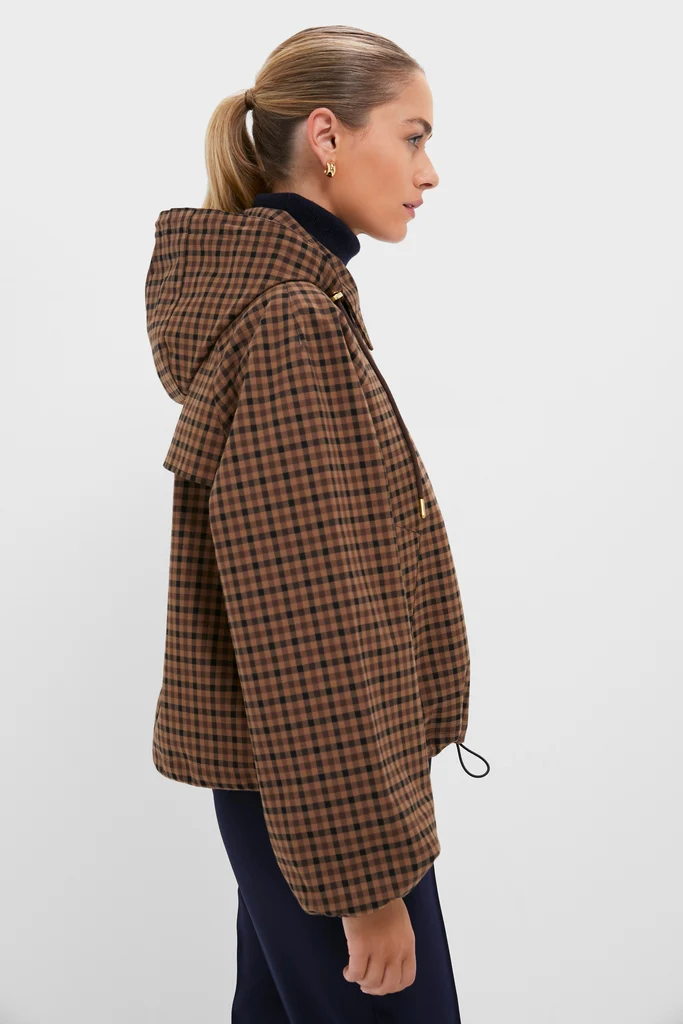 Vicuna Gingham Audrey Showerproof Jacket - Image 3