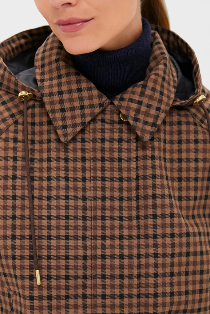 Vicuna Gingham Audrey Showerproof Jacket - Image 5