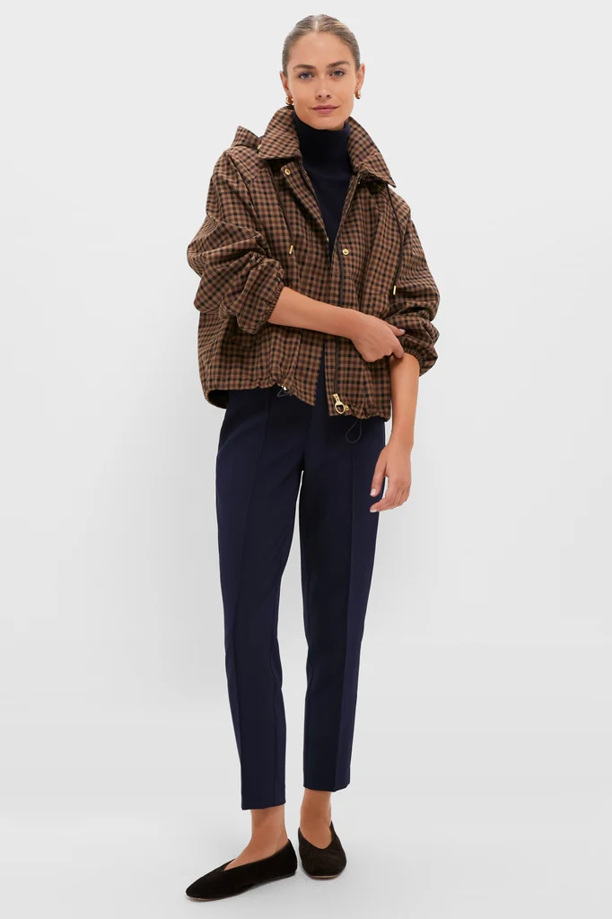 Vicuna Gingham Audrey Showerproof Jacket - Image 6
